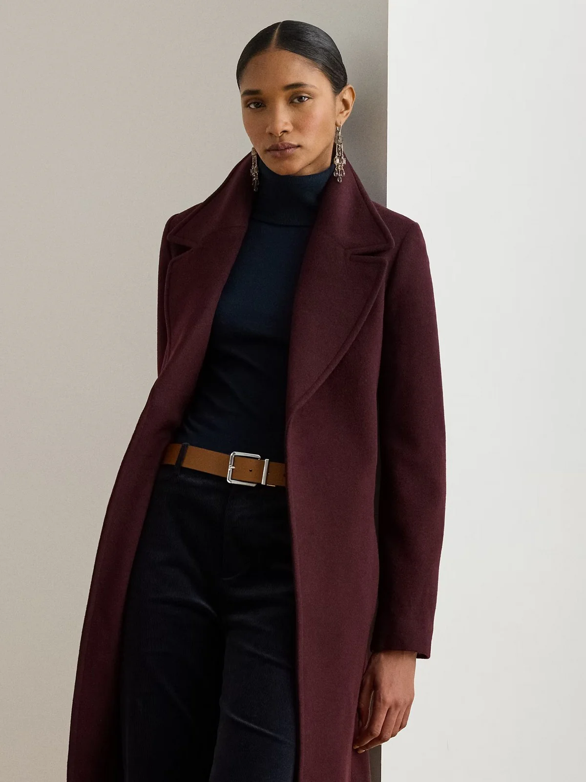 LAUREN RALPH LAUREN Cappotto Donna "WOOL WRP 42""-LINED-COAT" 297962169 005 PINOT NOIR - Image 2