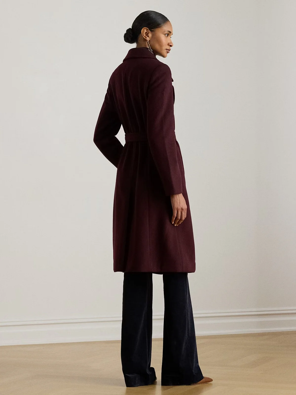 LAUREN RALPH LAUREN Cappotto Donna "WOOL WRP 42""-LINED-COAT" 297962169 005 PINOT NOIR - Image 3