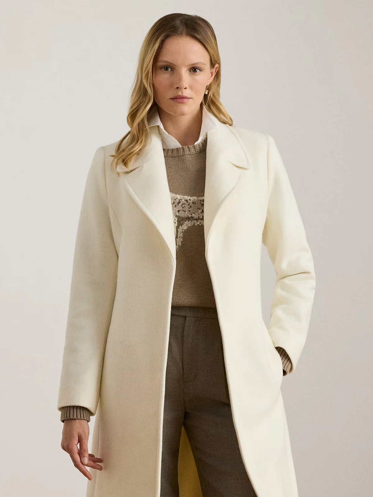 LAUREN RALPH LAUREN Cappotto Donna "WOOL WRP 42""-LINED-COAT" 297962169 006 MODA CREAM - Image 2