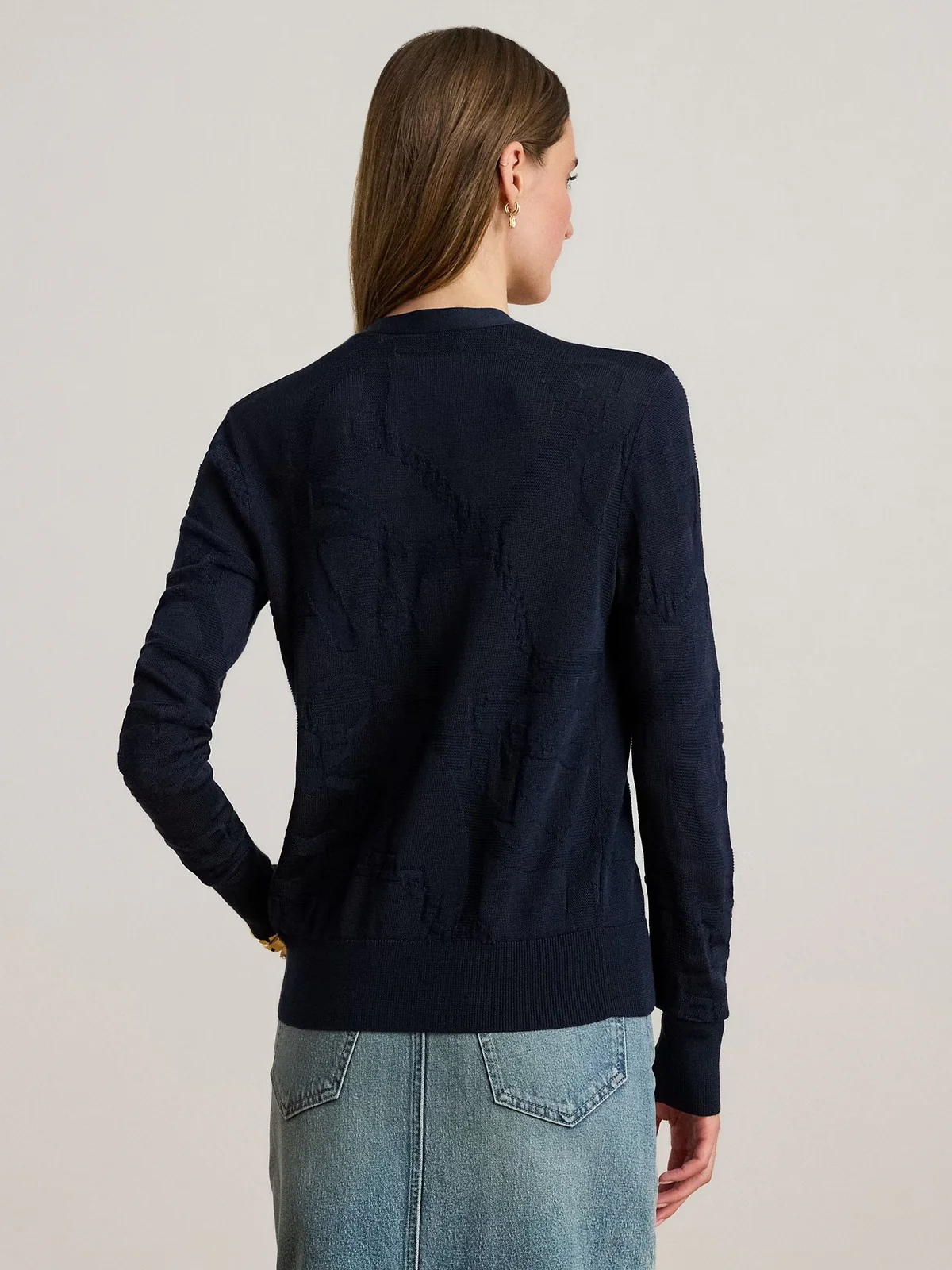 LAUREN RALPH LAUREN Cardigan Donna DENZEL-LONG SLEEVE-CARDIGAN 200P03476 002 LAUREN NAVY - Image 3
