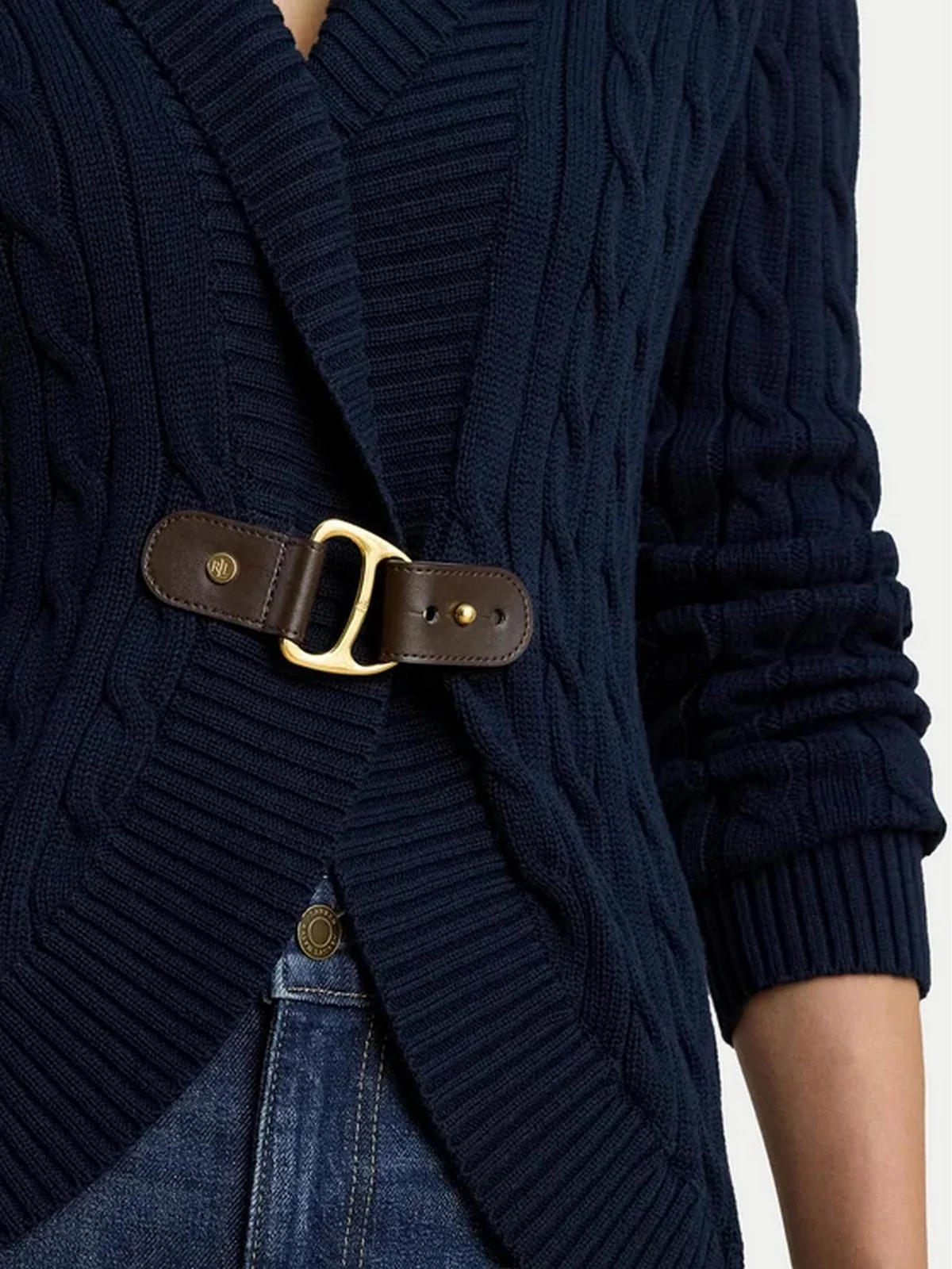 LAUREN RALPH LAUREN Cardigan Donna TAYSIR-LONG SLEEVE-CARDIGAN 200P03473 001 LAUREN NAVY - Image 3