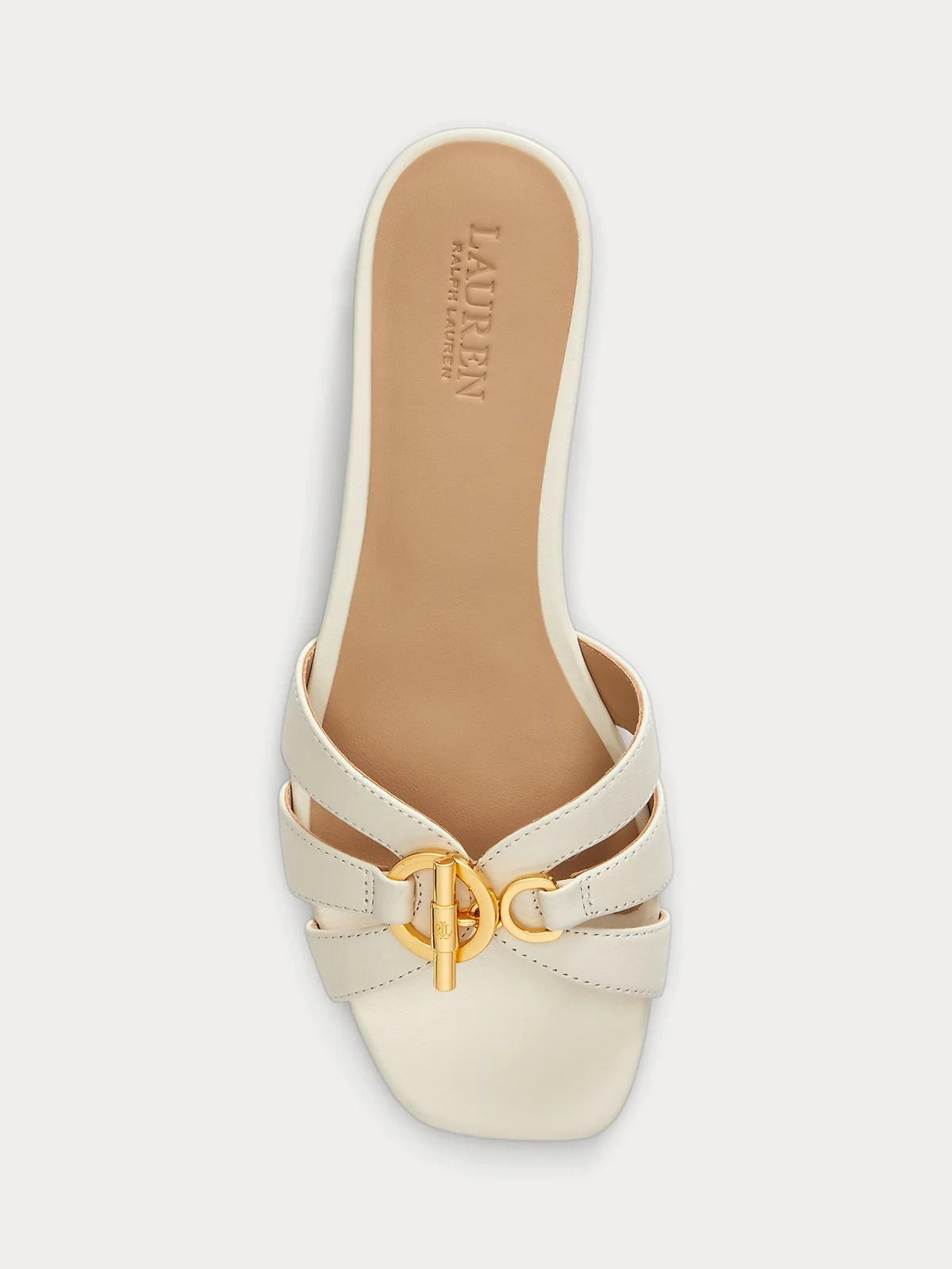 LAUREN RALPH LAUREN Ciabatta Donna BLAIKE SLIDE 802982875 007 SOFT WHITE - Image 4