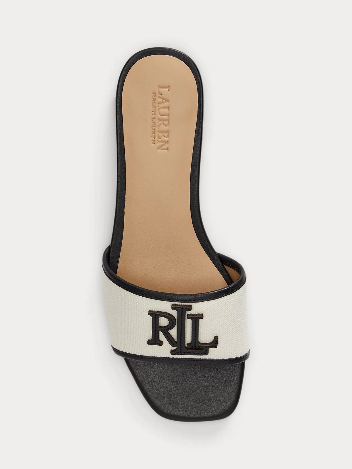 LAUREN RALPH LAUREN Ciabatta Donna EVERLEY SLD2 802P04395 004 NATURAL/BLACK - Image 4