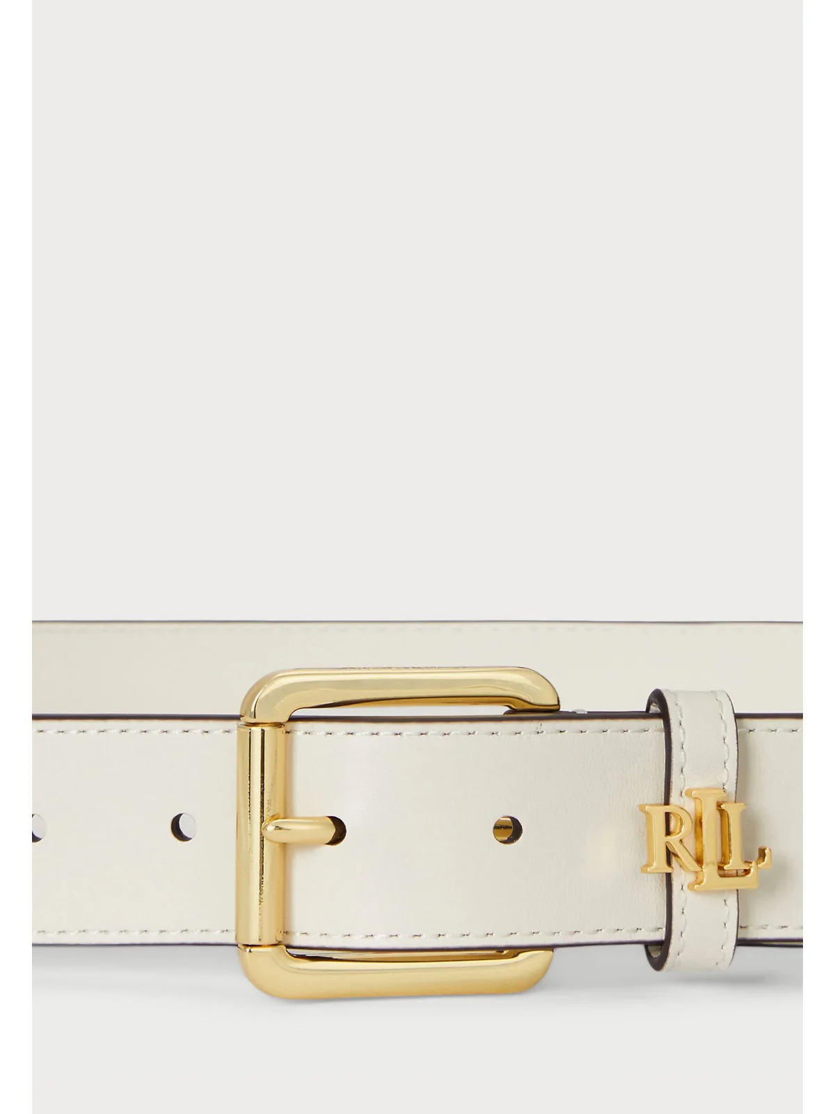 LAUREN RALPH LAUREN Cintura Donna LOGO KEEPER-BELT-MEDIUM 412968765 010 SOFT WHITE/PB - Image 2