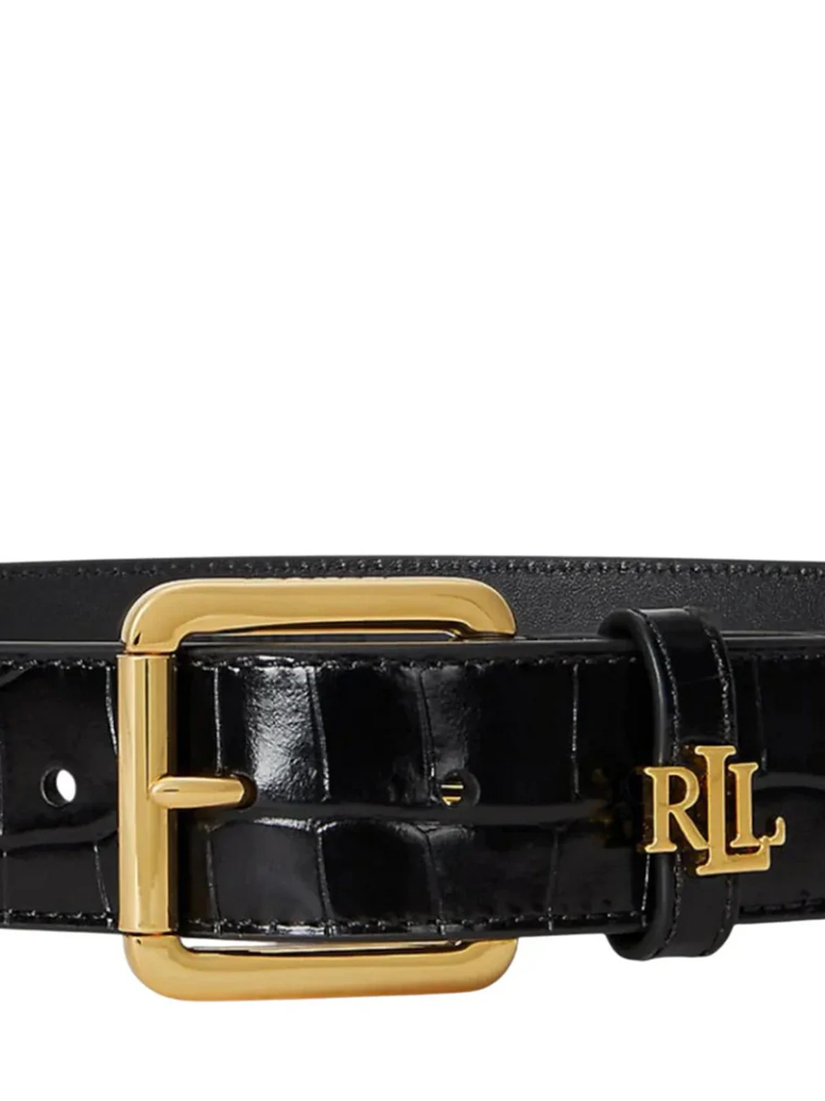 LAUREN RALPH LAUREN Cintura Donna LOGO KEEPER-BELT-MEDIUM 412980806 001 BLACK - Image 2
