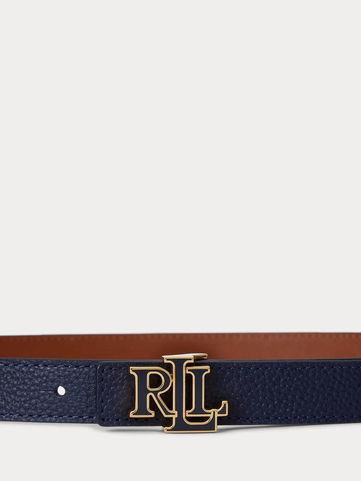 LAUREN RALPH LAUREN Cintura Donna REV LRL 20-BELT-SKINNY 412P04418 001 REFINED NAVY/LAUREN TAN - Image 3