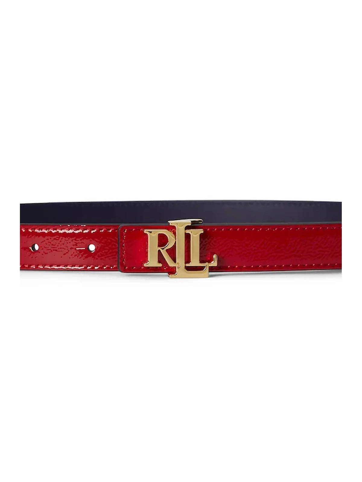 LAUREN RALPH LAUREN Cintura Donna REV LRL 20-BELT-SKINNY 412P10210 001 FESTIVE RED/REFINED NAVY - Image 2