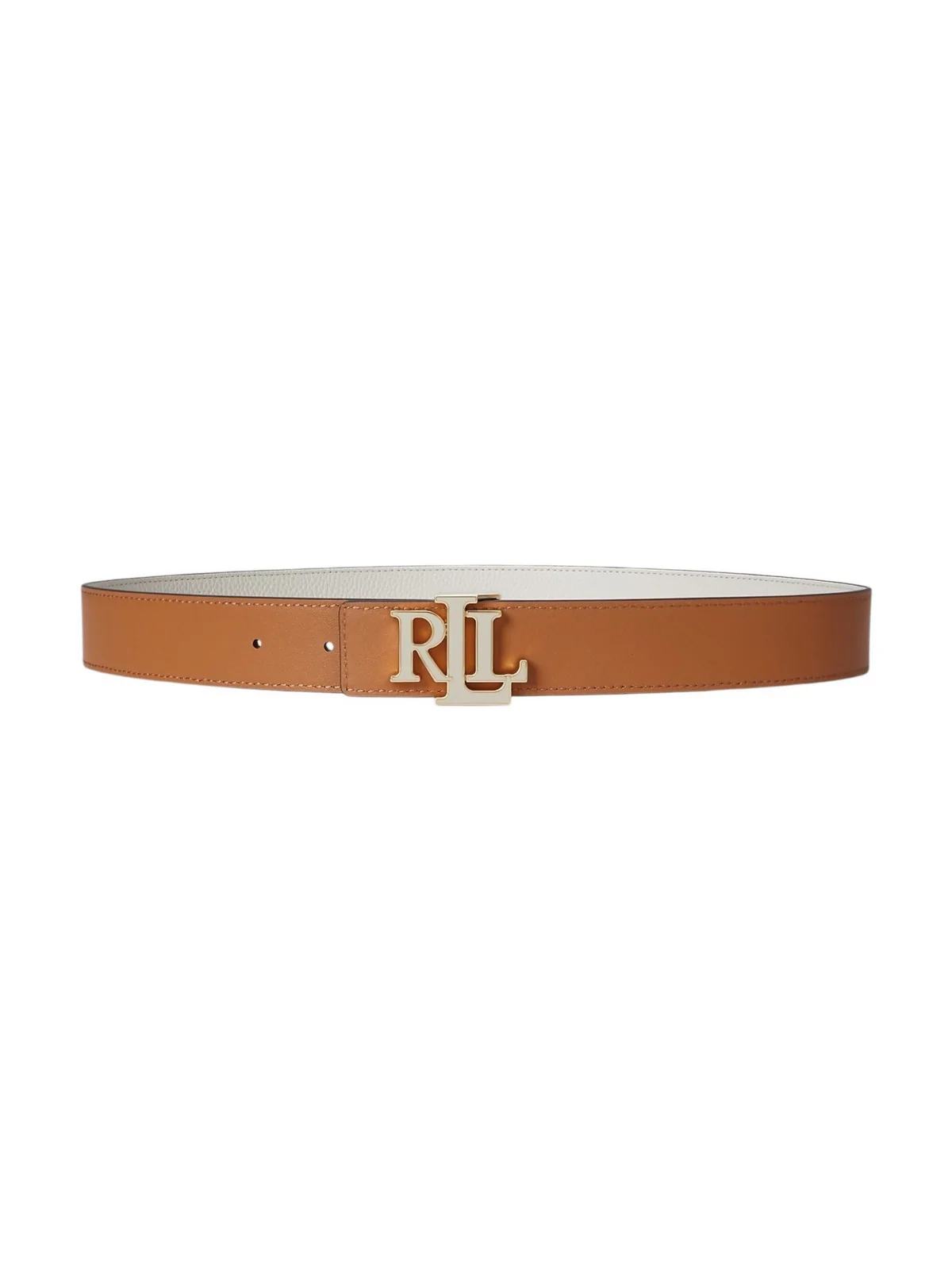LAUREN RALPH LAUREN Cintura Donna REV LRL 30-BELT-MEDIUM 412P04417 003 SOFT WHITE/CLASSIC CARAMEL - Image 3