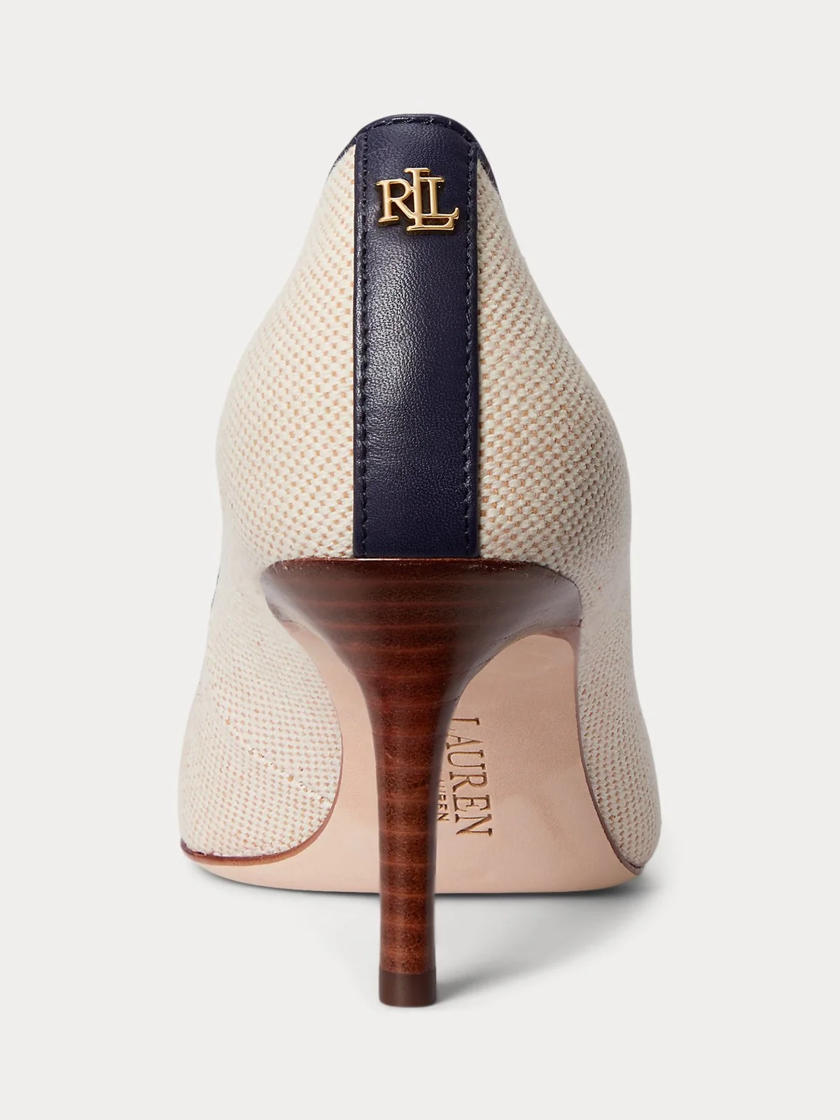 LAUREN RALPH LAUREN Décolleté Donna LANETTE CAP3 802P10395 002 NTRL/BUFF/REFINED NAVY - Image 3