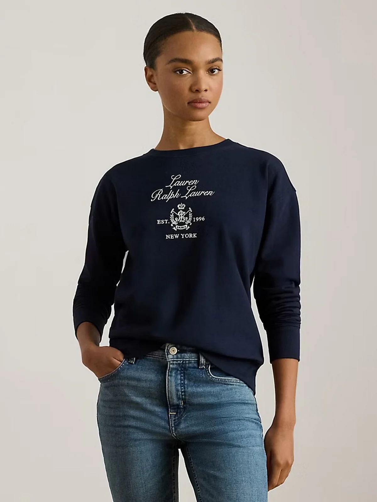 LAUREN RALPH LAUREN Felpa Donna KAPPY-LONG SLEEVE-SWEATSHIRT 200P03726 001 LAUREN NAVY - Image 5