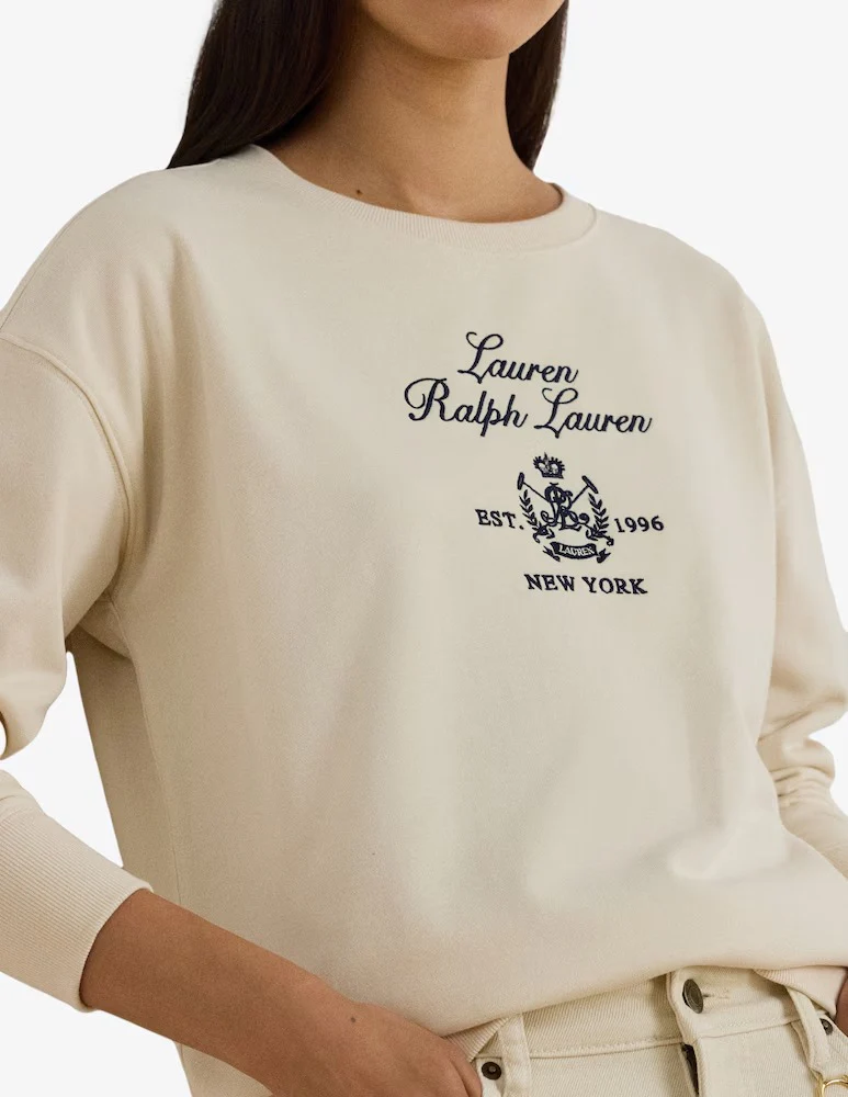 LAUREN RALPH LAUREN Felpa Donna KAPPY-LONG SLEEVE-SWEATSHIRT 200P03726 002 MASCARPONE CREAM - Image 2