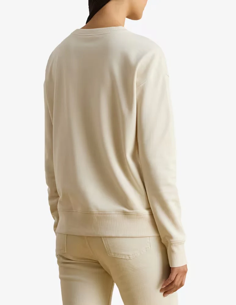 LAUREN RALPH LAUREN Felpa Donna KAPPY-LONG SLEEVE-SWEATSHIRT 200P03726 002 MASCARPONE CREAM - Image 3