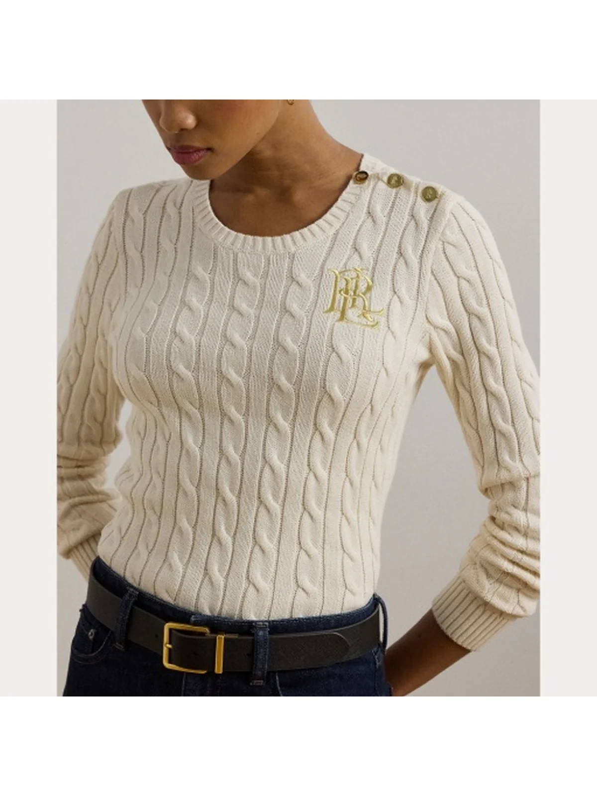 LAUREN RALPH LAUREN Maglia Donna MONTIVA 200932223 002 MASCARPONE CREAM - Image 4
