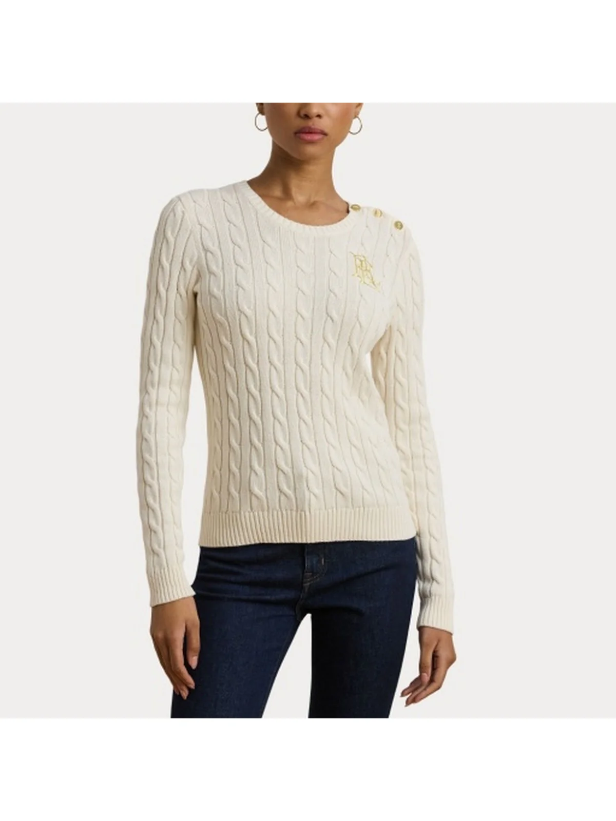 LAUREN RALPH LAUREN Maglia Donna MONTIVA 200932223 002 MASCARPONE CREAM - Image 5