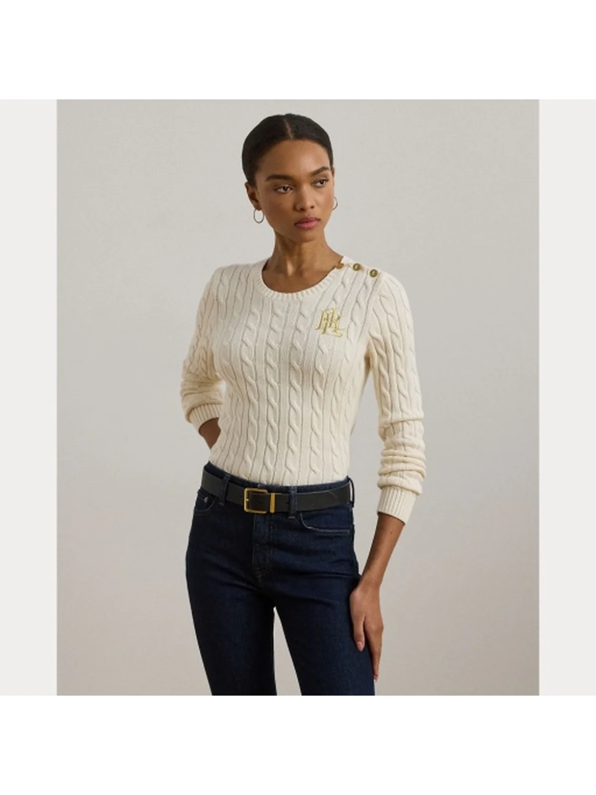 LAUREN RALPH LAUREN Maglia Donna MONTIVA 200932223 002 MASCARPONE CREAM - Image 8