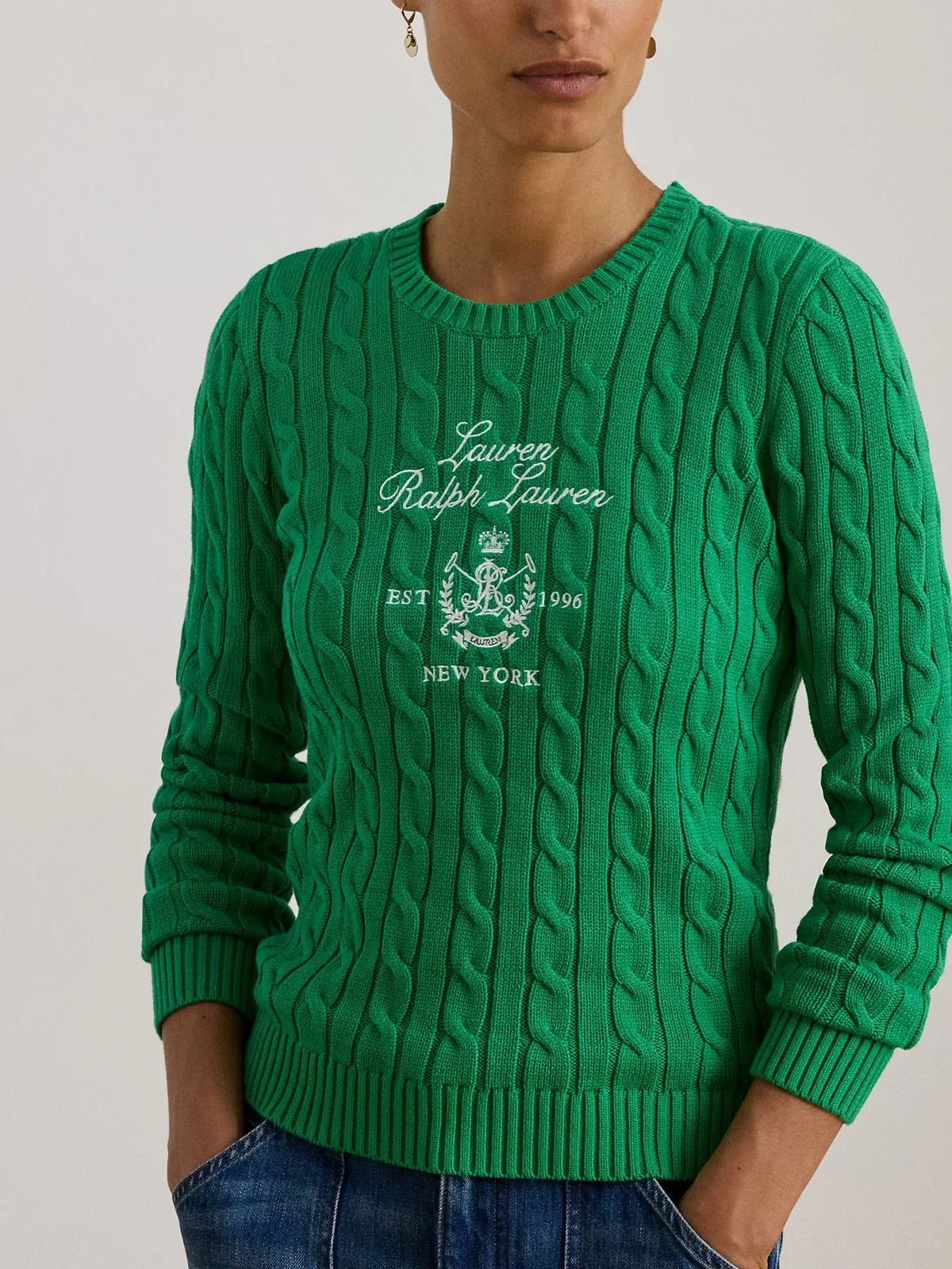 LAUREN RALPH LAUREN Maglia Donna RINETT-LONG SLEEVE-PULLOVER 200P03508 002 STEM - Image 4