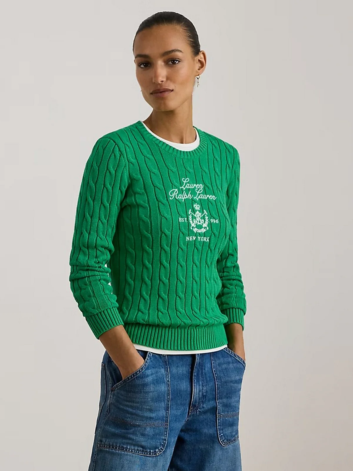 LAUREN RALPH LAUREN Maglia Donna RINETT-LONG SLEEVE-PULLOVER 200P03508 002 STEM - Image 5