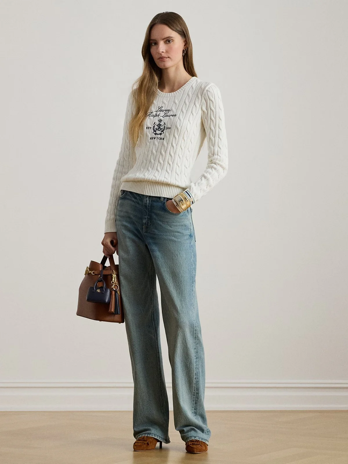 LAUREN RALPH LAUREN Maglia Donna RINETT-LONG SLEEVE-PULLOVER 200P03508 003 WHITE - Image 2