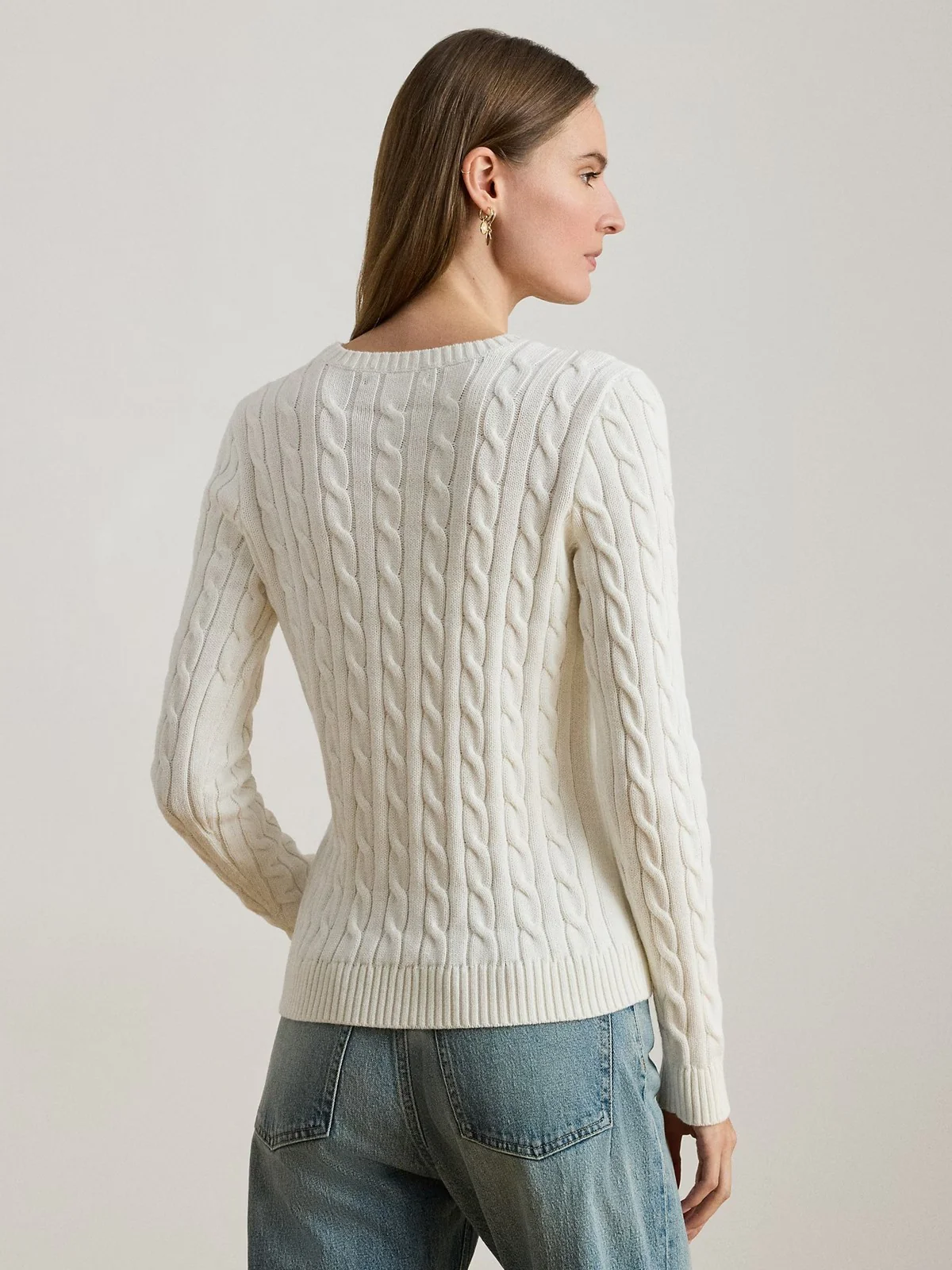 LAUREN RALPH LAUREN Maglia Donna RINETT-LONG SLEEVE-PULLOVER 200P03508 003 WHITE - Image 3