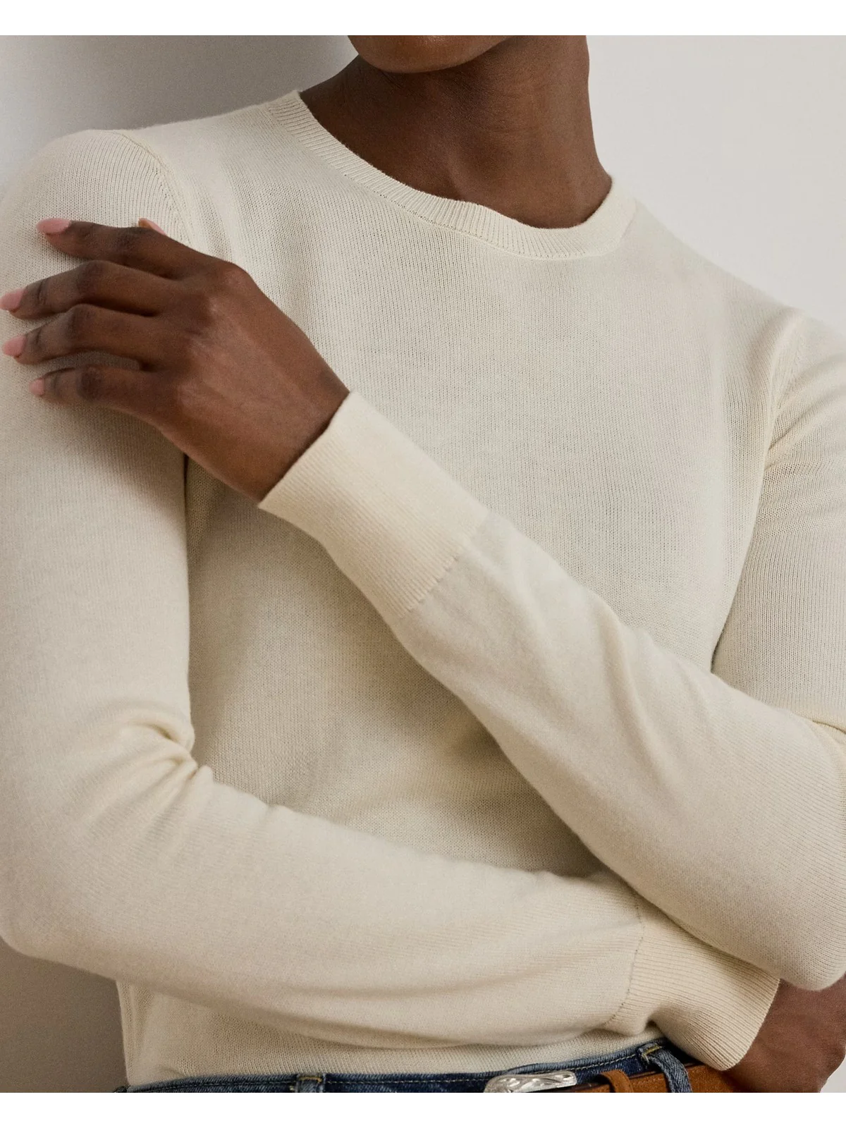 LAUREN RALPH LAUREN Maglia Donna SHAVONNE-LONG SLEEVE-PULLOVER 200919114 003 MASCARPONE CREAM - Image 3