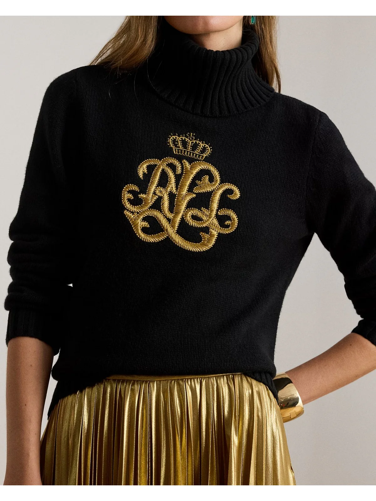 LAUREN RALPH LAUREN Maglione dolcevita Donna KEXLEY-LONG SLEEVE-PULLOVER 200979687 001 BLACK - Image 4