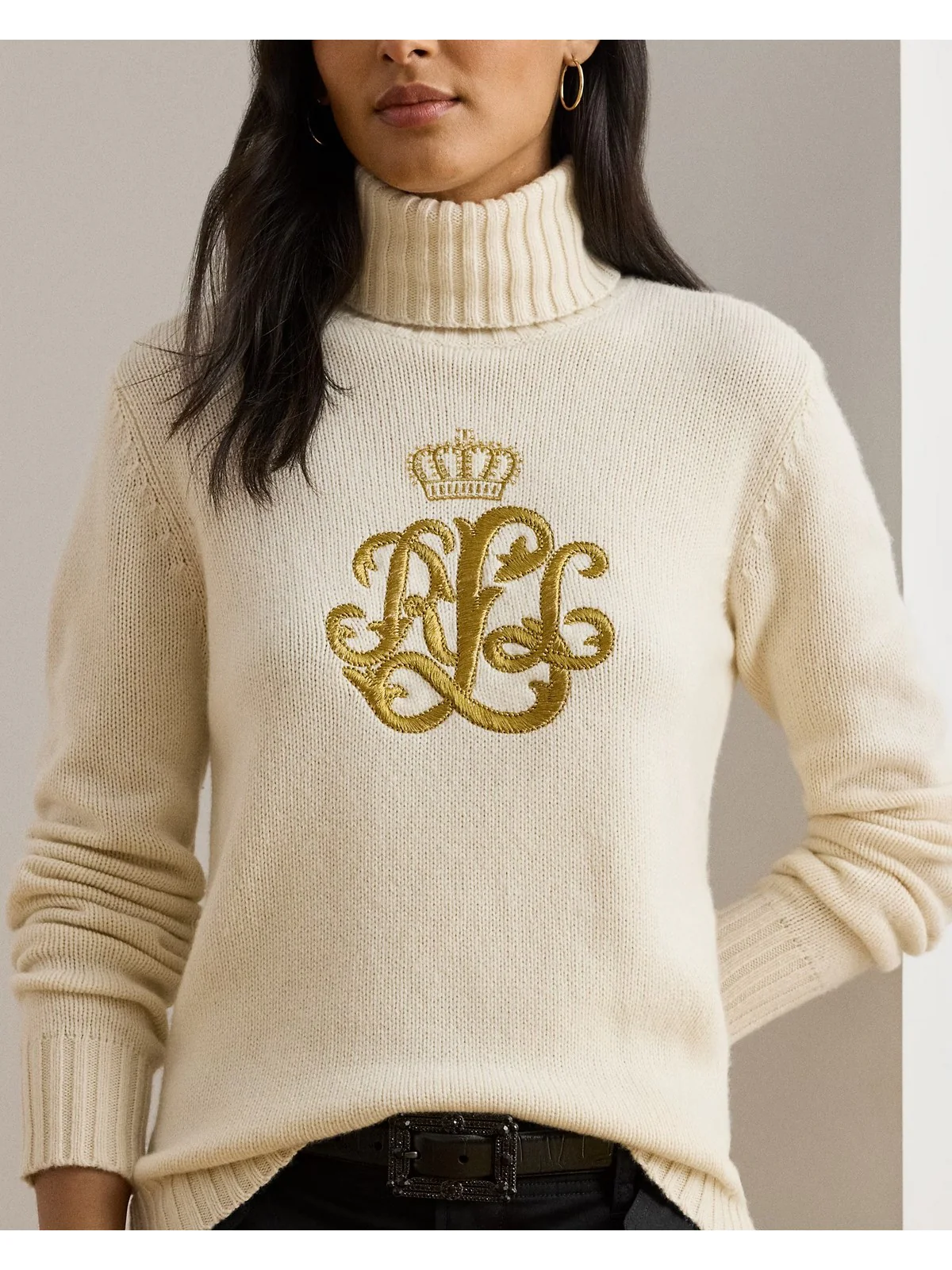 LAUREN RALPH LAUREN Maglione dolcevita Donna KEXLEY-LONG SLEEVE-PULLOVER 200979687 002 MASCARPONE CREAM - Image 3