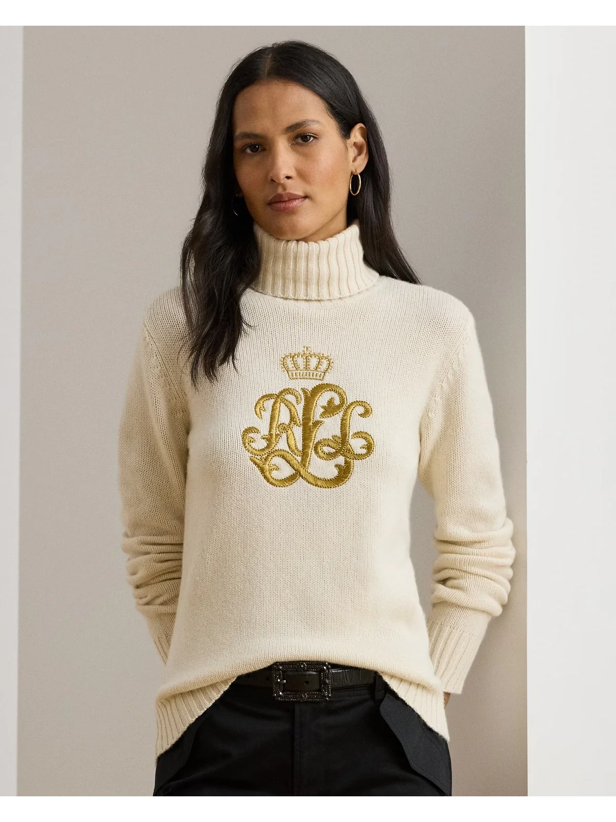 LAUREN RALPH LAUREN Maglione dolcevita Donna KEXLEY-LONG SLEEVE-PULLOVER 200979687 002 MASCARPONE CREAM - Image 4