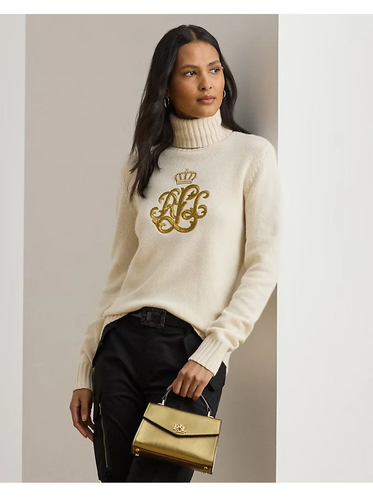 LAUREN RALPH LAUREN Maglione dolcevita Donna KEXLEY-LONG SLEEVE-PULLOVER 200979687 002 MASCARPONE CREAM - Image 5