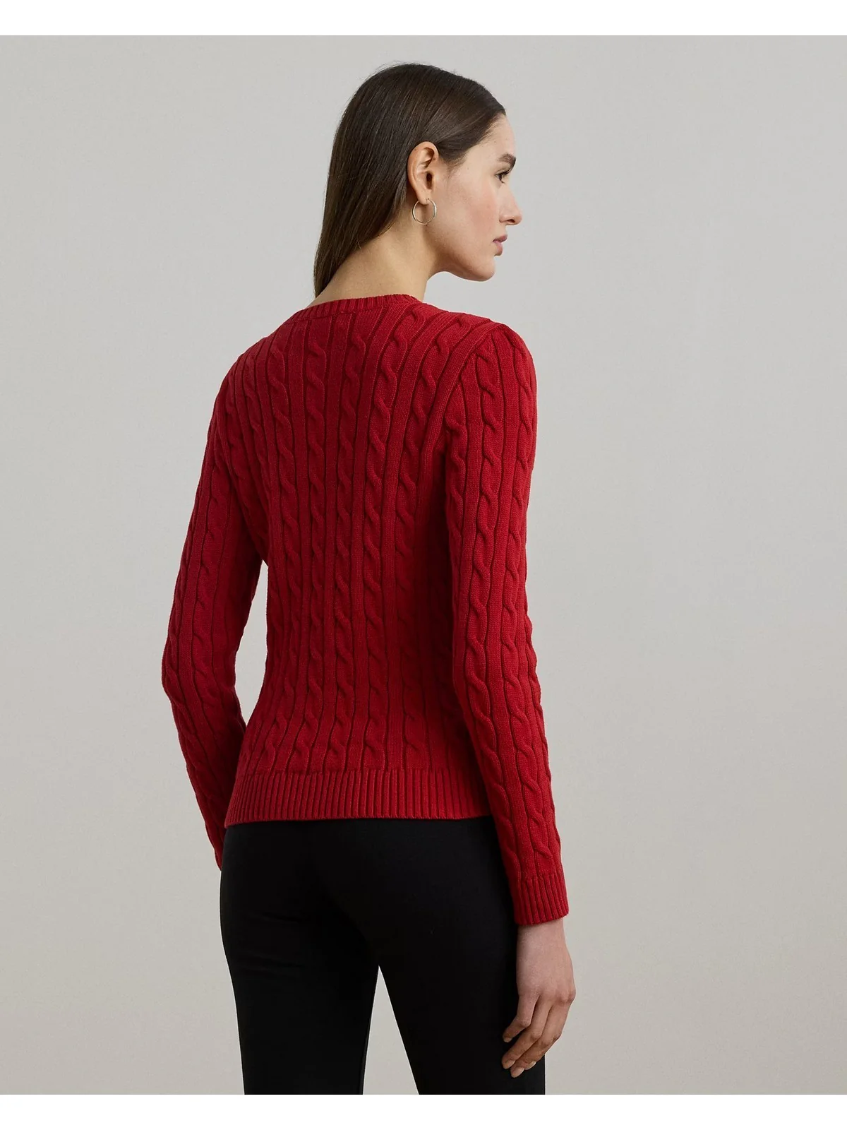 LAUREN RALPH LAUREN Maglione Donna MONTIVA-LONG SLEEVE-PULLOVER 200932223 009 MADISON RED - Image 3