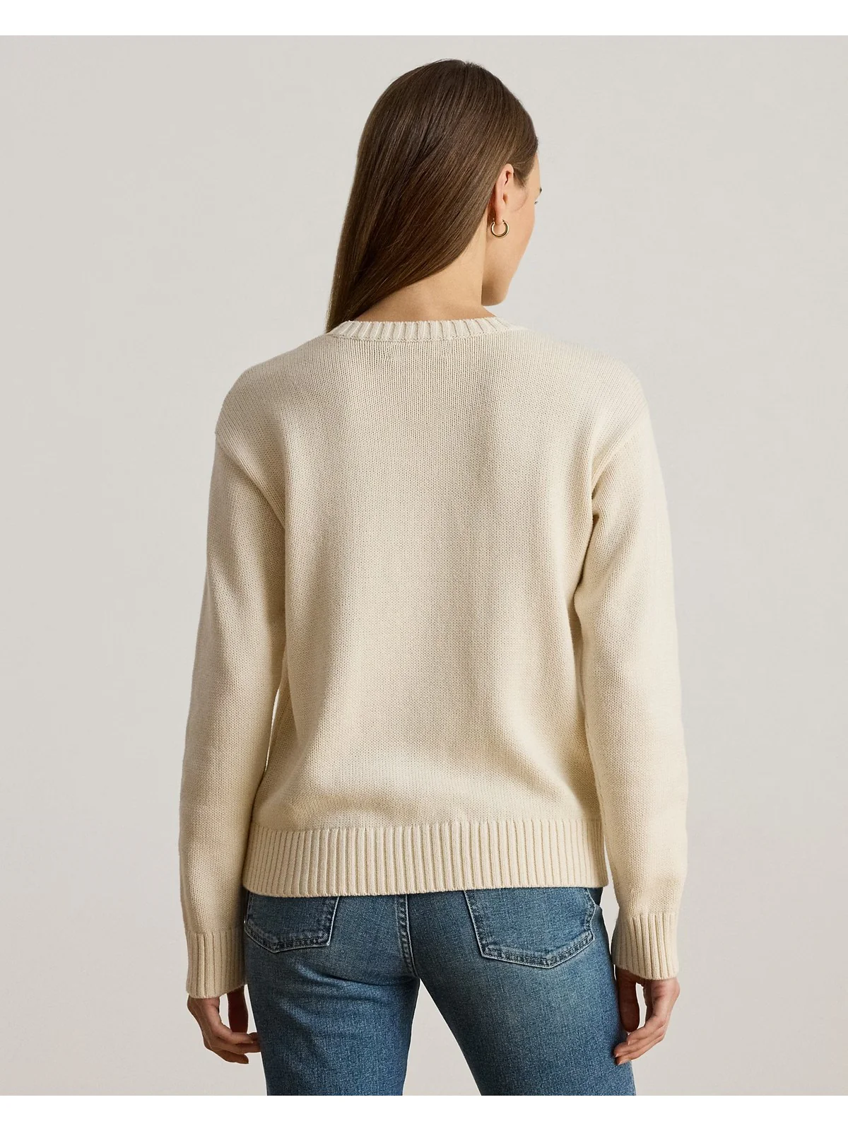 LAUREN RALPH LAUREN Maglione Donna RIEDNEE-LONG SLEEVE-PULLOVER 200979653 001 MASCARPONE CREAM - Image 2