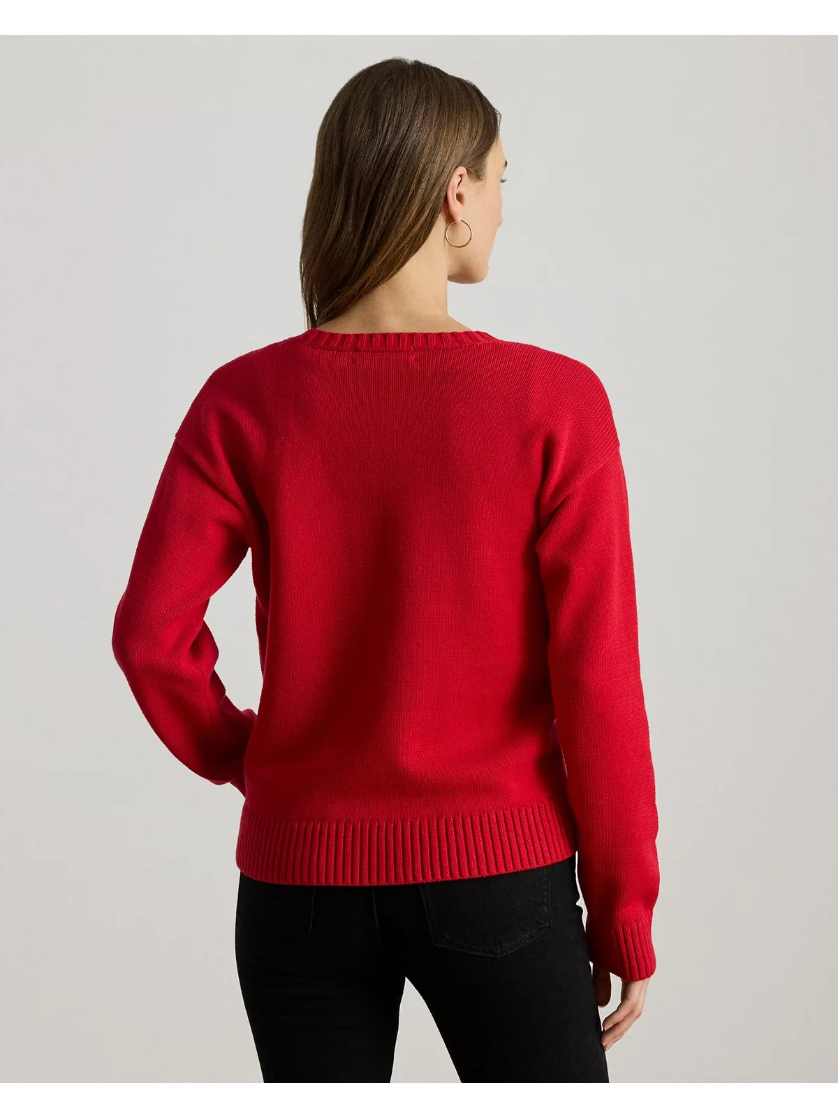 LAUREN RALPH LAUREN Maglione Donna RIEDNEE-LONG SLEEVE-PULLOVER 200979657 001 RALPH RED MULTI - Image 3
