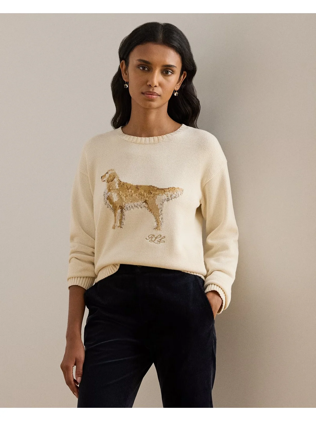 LAUREN RALPH LAUREN Maglione Donna RIEDNEE-LONG SLEEVE-PULLOVER 200P02074 001 MASCARPONE CREAM - Image 2