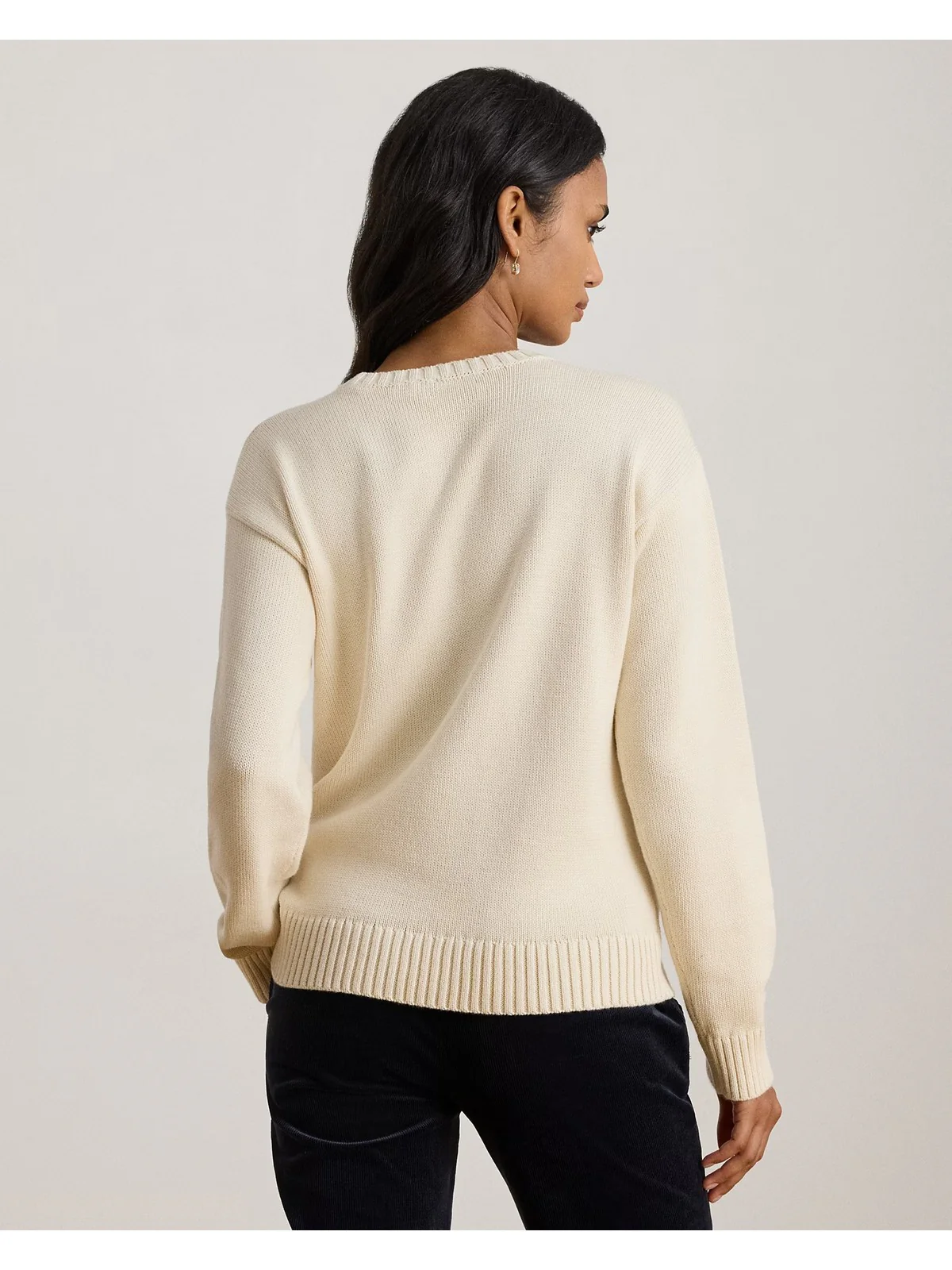 LAUREN RALPH LAUREN Maglione Donna RIEDNEE-LONG SLEEVE-PULLOVER 200P02074 001 MASCARPONE CREAM - Image 3