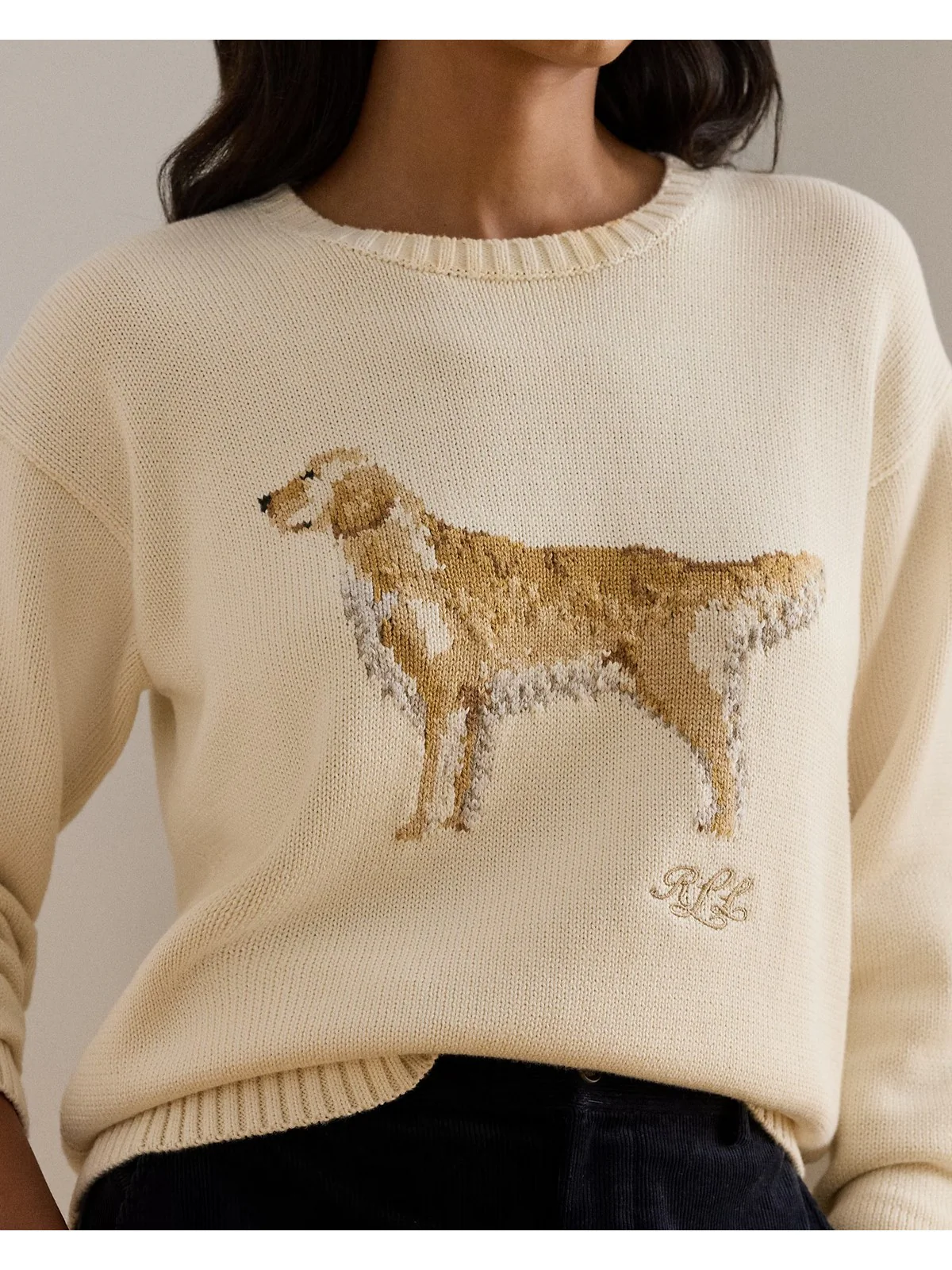 LAUREN RALPH LAUREN Maglione Donna RIEDNEE-LONG SLEEVE-PULLOVER 200P02074 001 MASCARPONE CREAM - Image 4