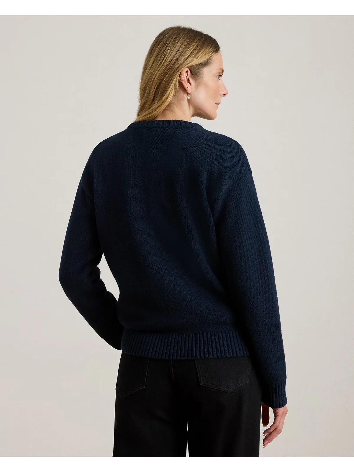 LAUREN RALPH LAUREN Maglione Donna RIEDNEE-LONG SLEEVE-PULLOVER 200P02075 001 LAUREN NAVY - Image 3