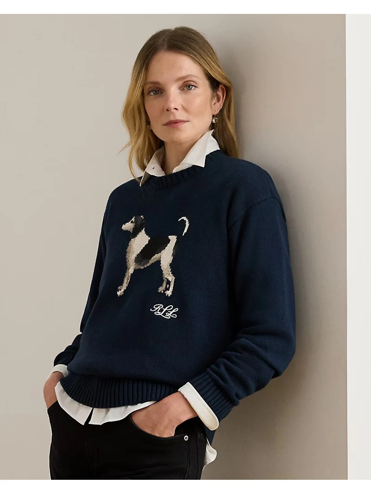 LAUREN RALPH LAUREN Maglione Donna RIEDNEE-LONG SLEEVE-PULLOVER 200P02075 001 LAUREN NAVY - Image 5