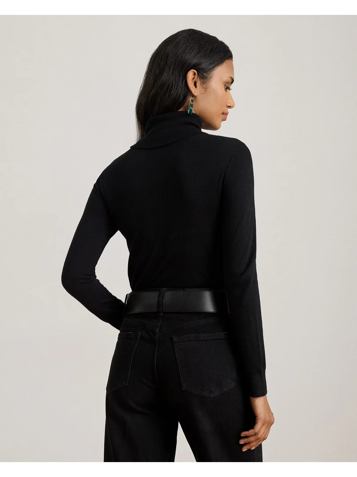 LAUREN RALPH LAUREN Maglione Donna ZOE-LONG SLEEVE-PULLOVER 200940470 004 BLACK - Image 3