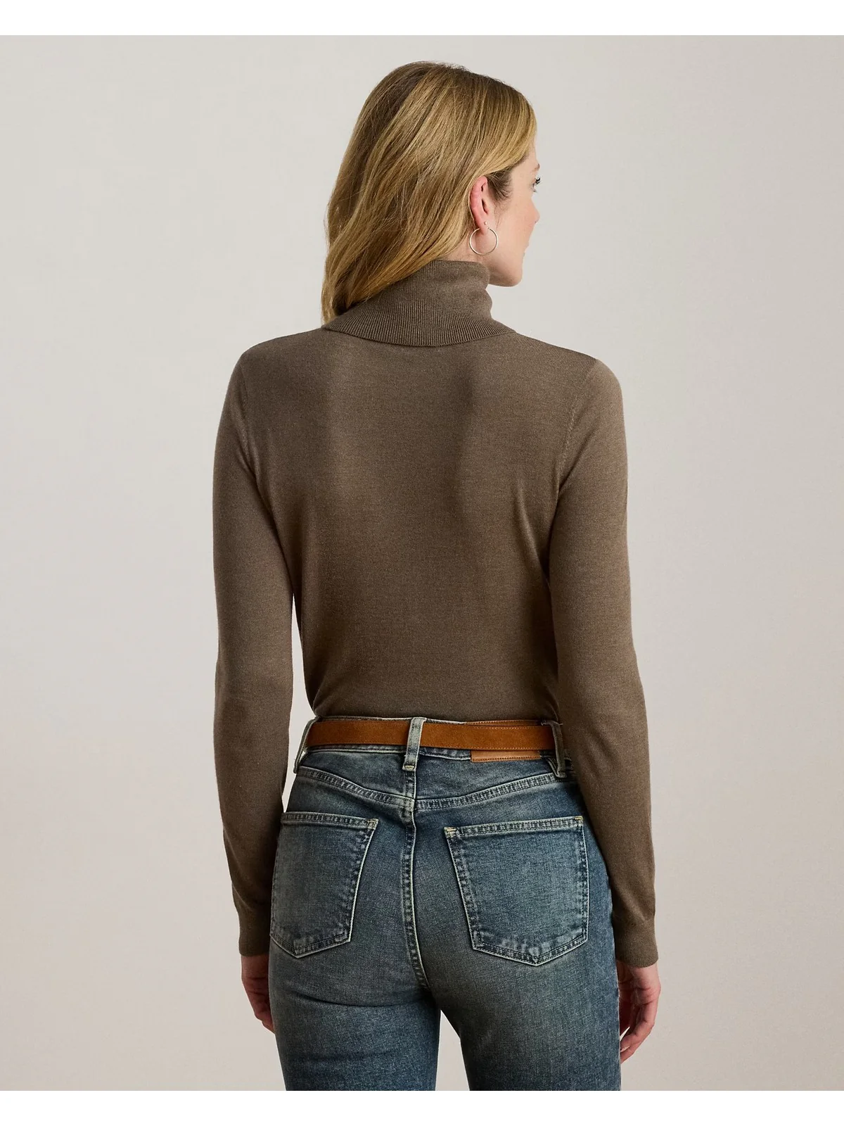 LAUREN RALPH LAUREN Maglione Donna ZOE-LONG SLEEVE-PULLOVER 200940470 016 TAUPE BROWN HEATHER - Image 2