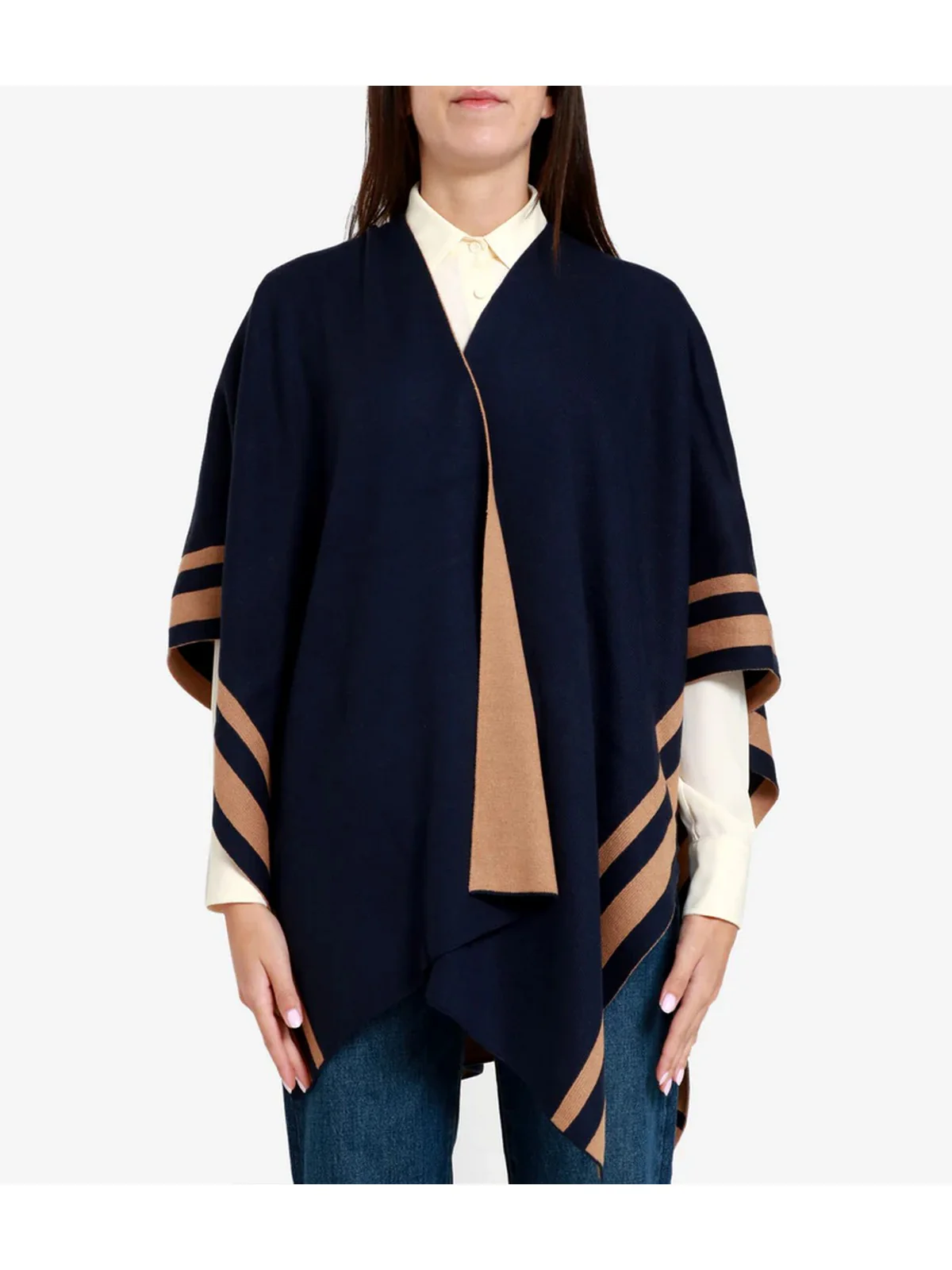 LAUREN RALPH LAUREN Mantella Donna 454960145 003 NAVY/CAMEL - Image 3