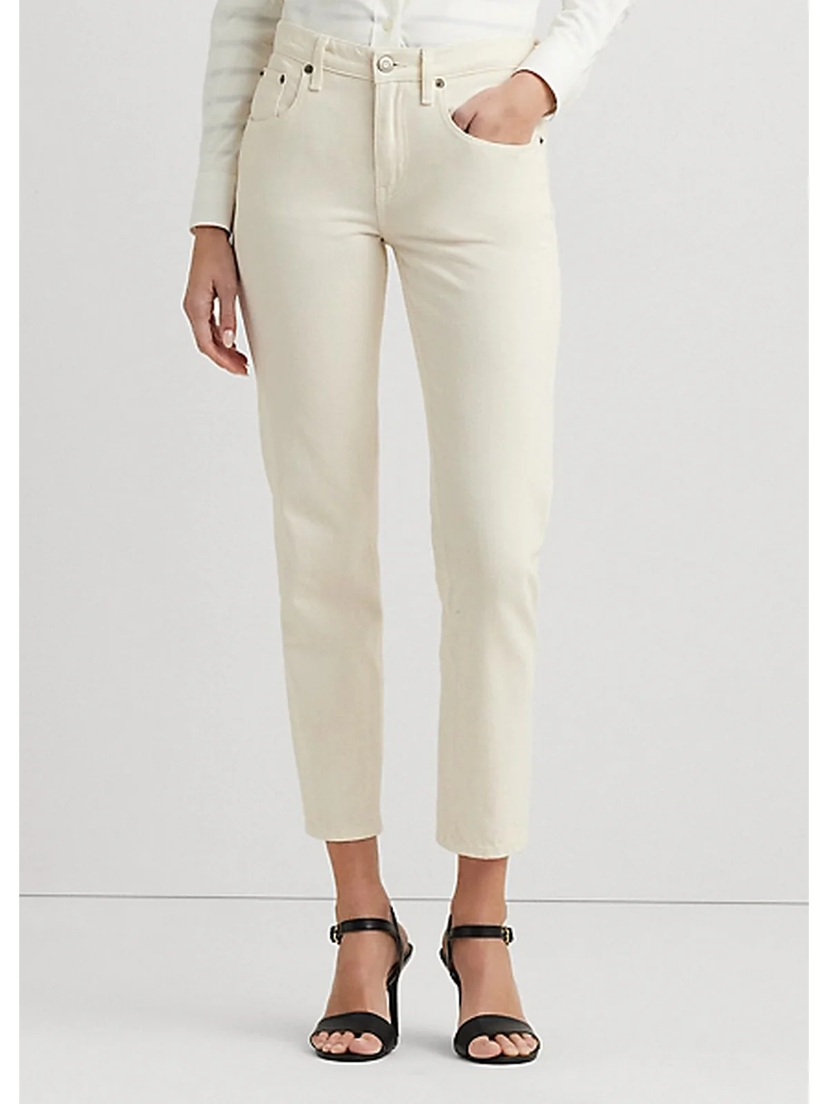 LAUREN RALPH LAUREN Pantalone Donna 200933324 001 Beige - Image 4
