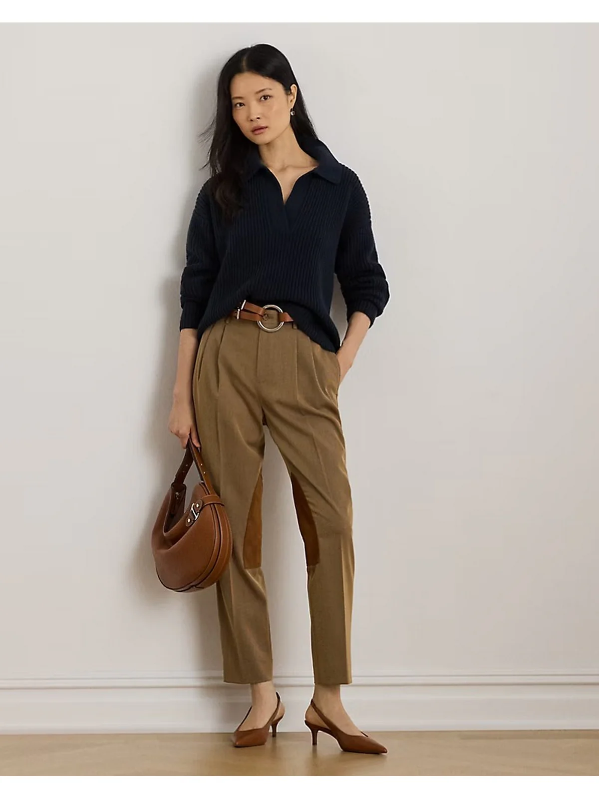 LAUREN RALPH LAUREN Pantalone Donna CALAIRD-ANKLE-JODPHUR 200979825 001 TAUPE MULTI - Image 5