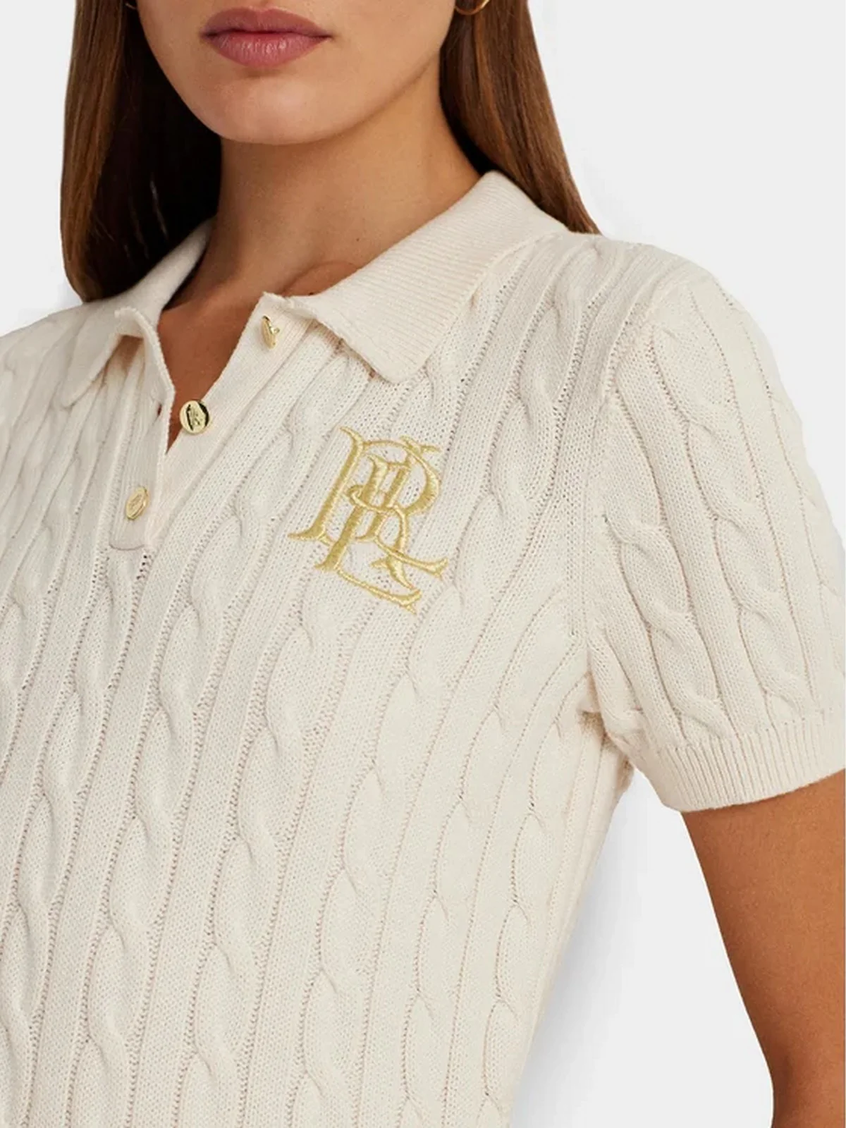 LAUREN RALPH LAUREN Polo Donna NATRISSA-SHORT SLEEVE-PULLOVER 200932224 001 MASCARPONE CREAM - Image 2