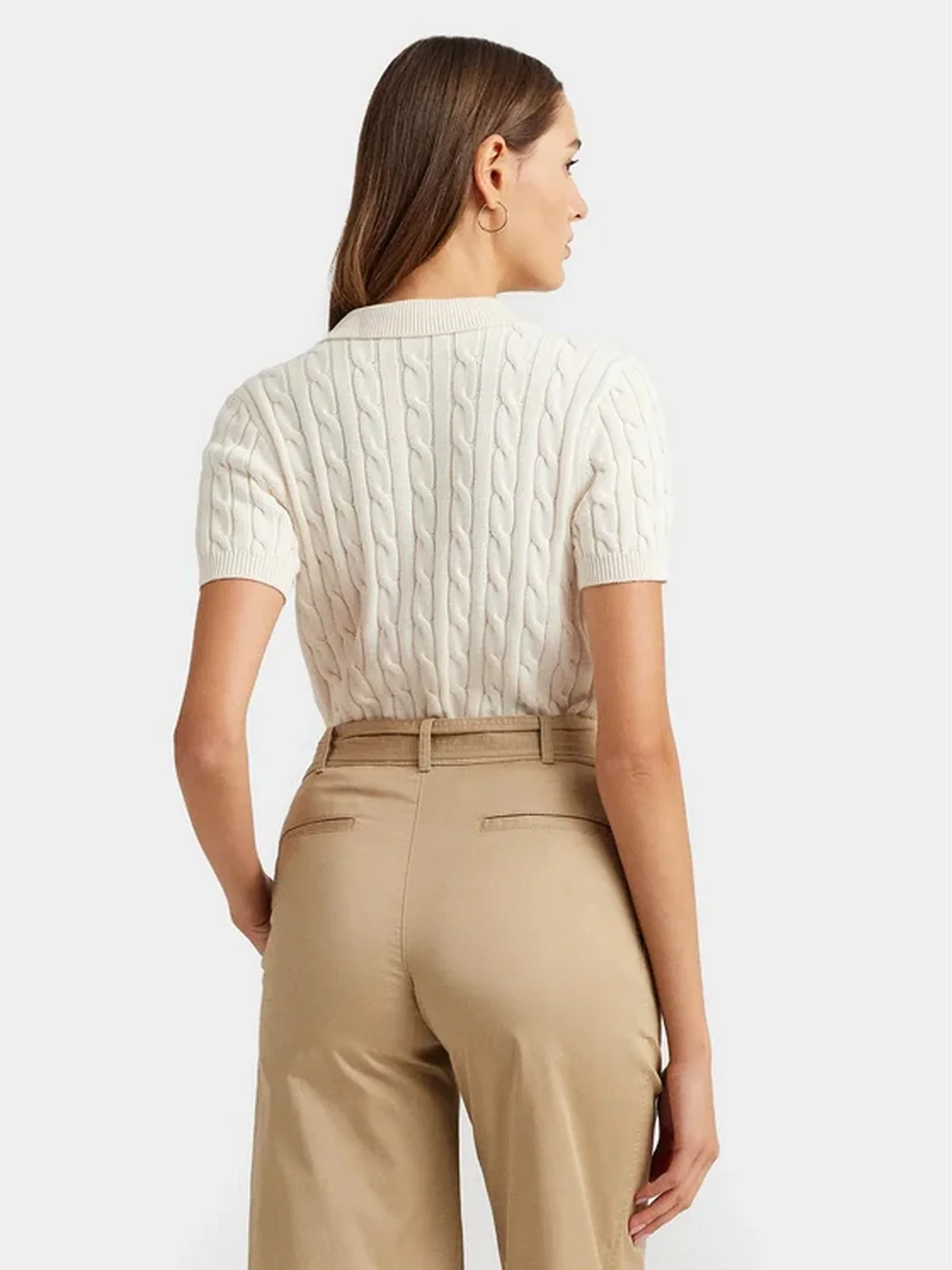 LAUREN RALPH LAUREN Polo Donna NATRISSA-SHORT SLEEVE-PULLOVER 200932224 001 MASCARPONE CREAM - Image 4