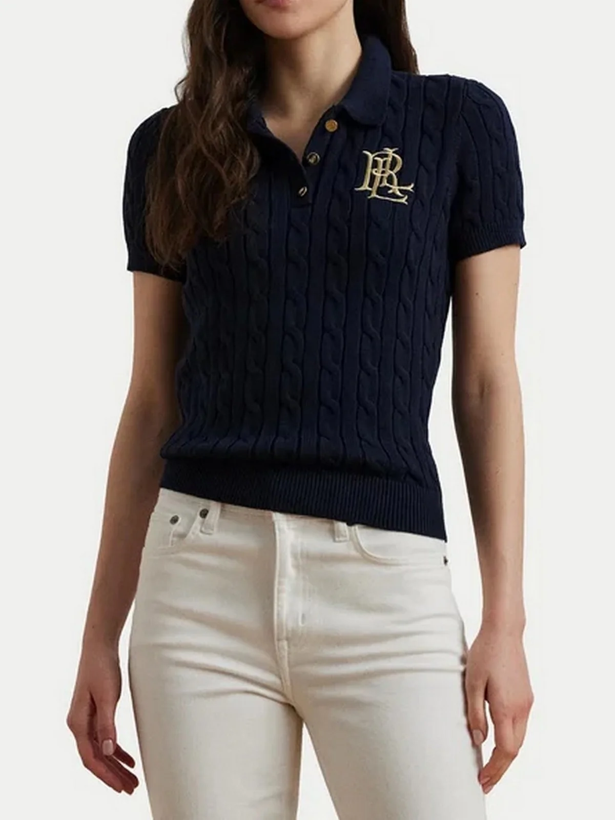 LAUREN RALPH LAUREN Polo Donna NATRISSA-SHORT SLEEVE-PULLOVER 200932224 002 LAUREN NAVY - Image 2