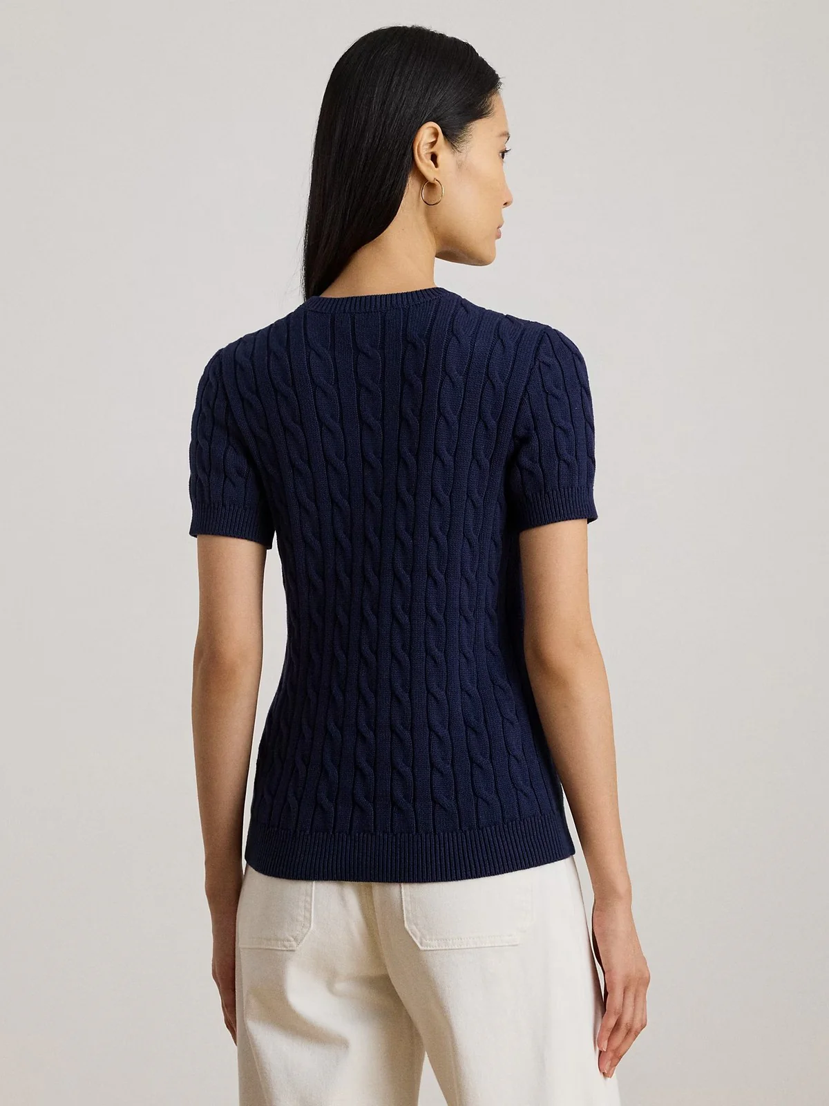 LAUREN RALPH LAUREN T-shirt Donna EYELAH-SHORT SLEEVE-PULLOVER 200P07025 001 REFINED NAVY - Image 3