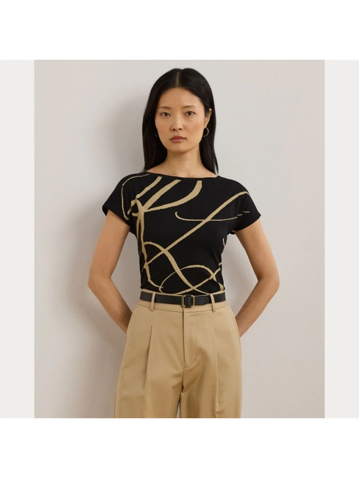 LAUREN RALPH LAUREN T-shirt Donna GRIETA 200748765 002 POLO BLACK - Image 2