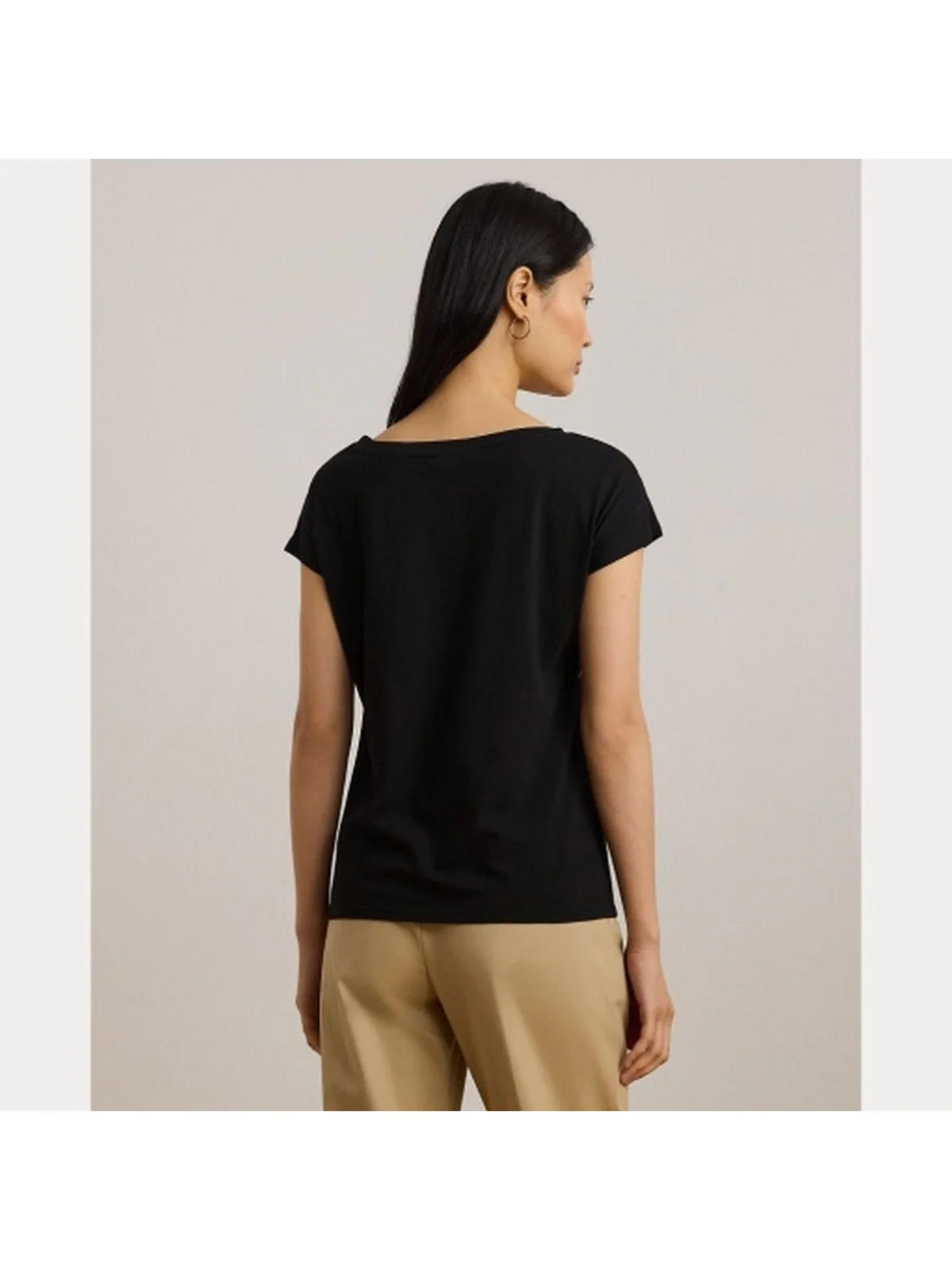 LAUREN RALPH LAUREN T-shirt Donna GRIETA 200748765 002 POLO BLACK - Image 4
