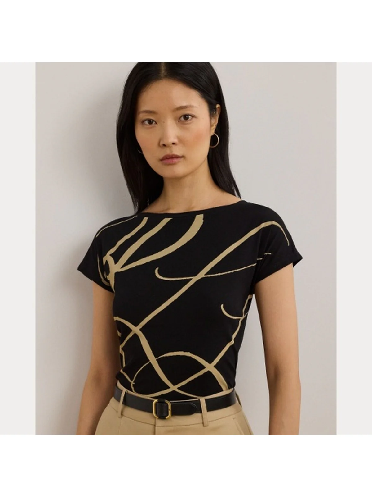LAUREN RALPH LAUREN T-shirt Donna GRIETA 200748765 002 POLO BLACK - Image 5