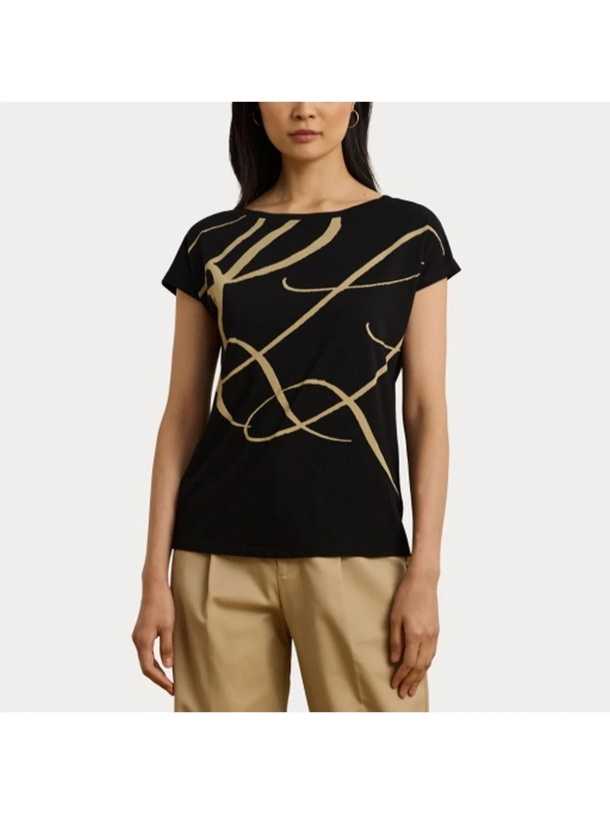 LAUREN RALPH LAUREN T-shirt Donna GRIETA 200748765 002 POLO BLACK - Image 6