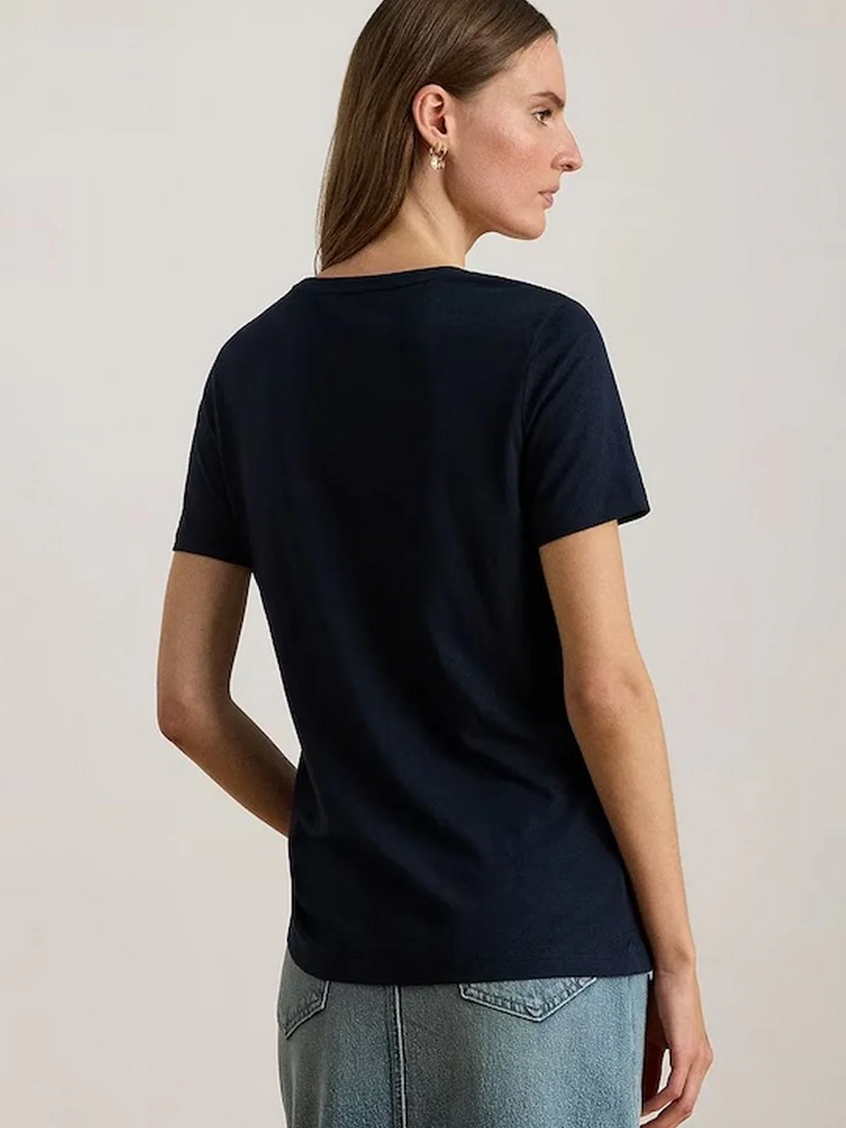 LAUREN RALPH LAUREN T-shirt Donna KATLIN-SHORT SLEEVE-T-SHIRT 200P03725 001 LAUREN NAVY - Image 3